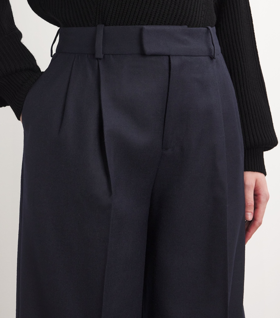 Wool Rampling Trousers NAVY BLUE Image 6