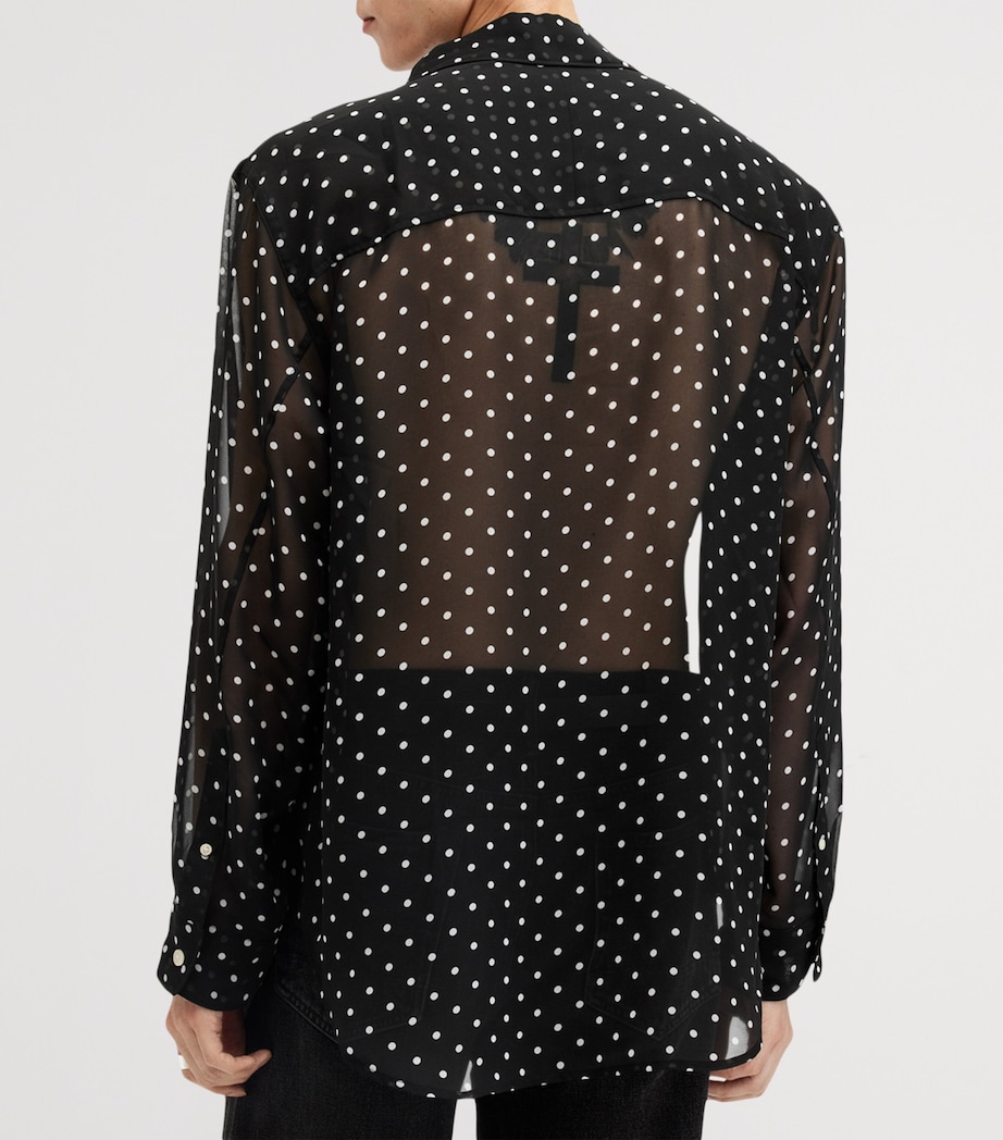 Sheer Polka Dot Sangha Shirt BLACK Image 6