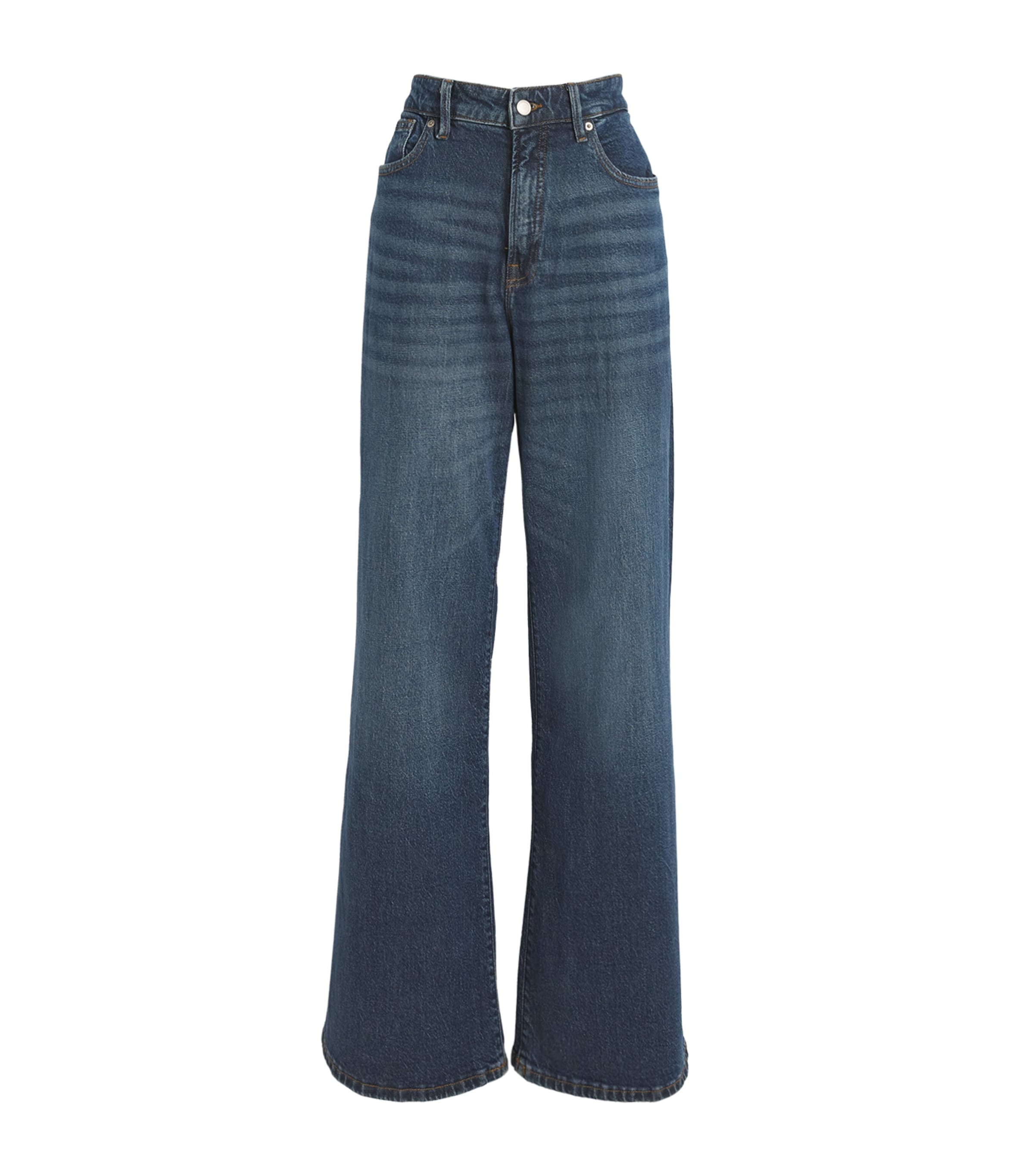 Good American Good Waist Palazzo Jeans In Blue