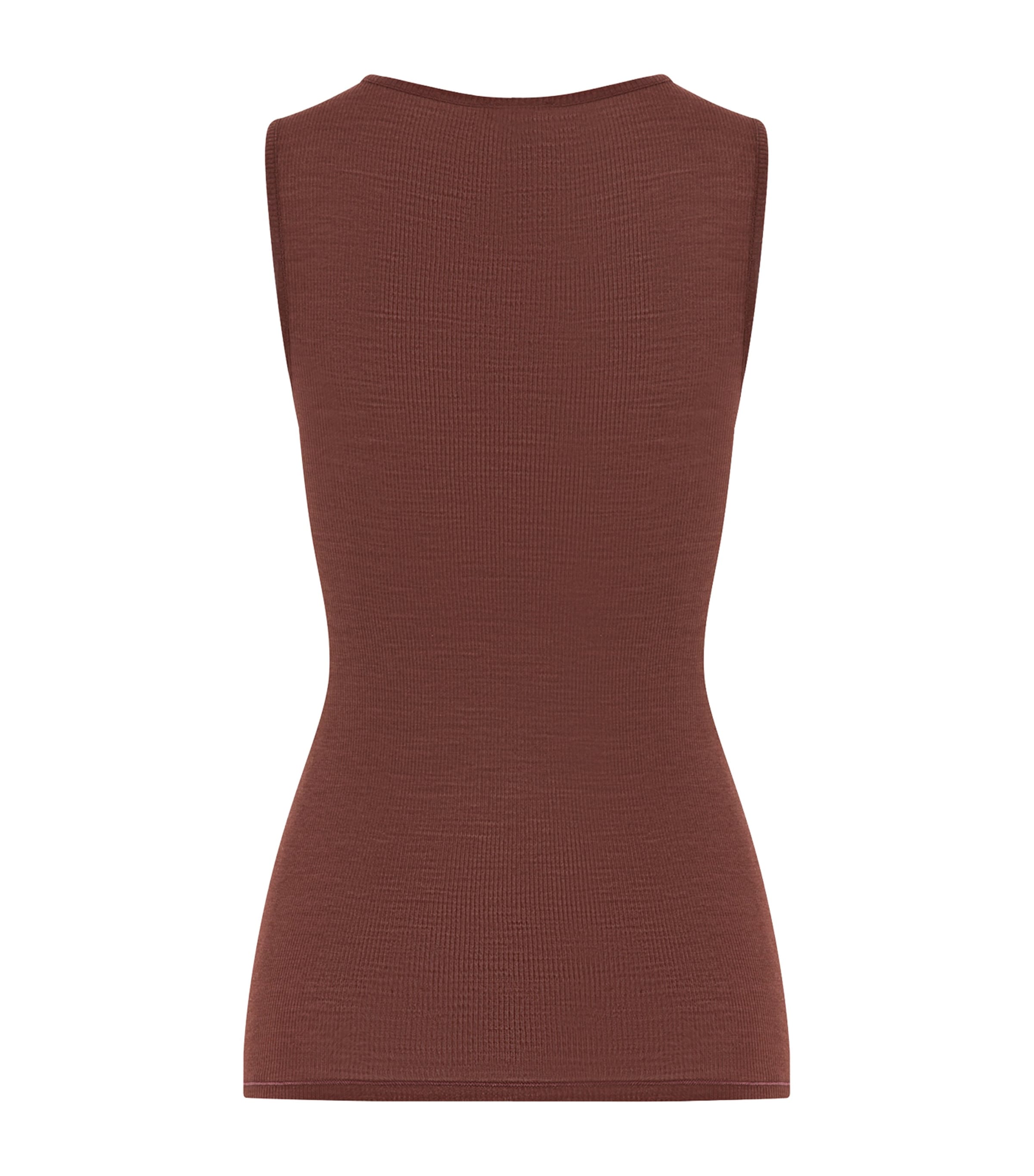 Hanro Womens Wool-Silk Tank Top Cinnamon Image 3