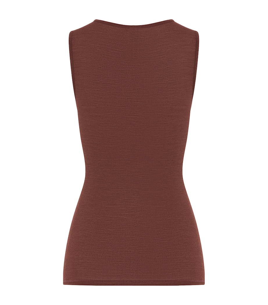 Hanro Womens Wool-Silk Tank Top Cinnamon Image 3
