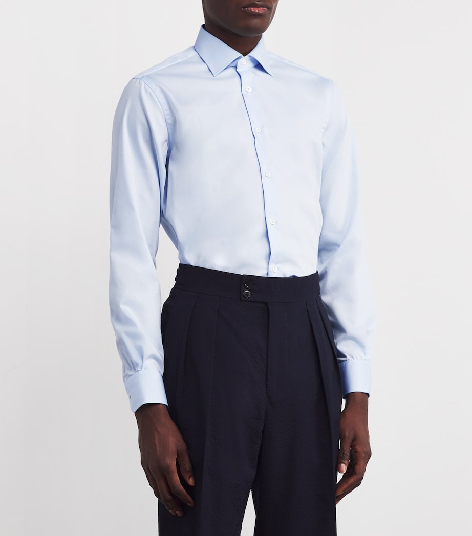 Cotton Slim Shirt LT BLUE03' Image 3