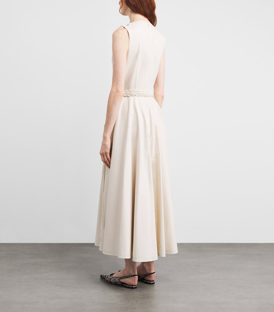 Cotton Helin Midi Dress DUSTY WHITE Image 3