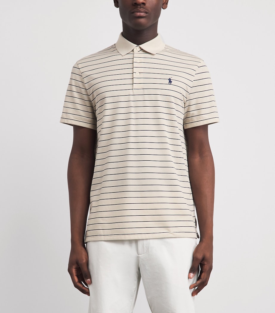 RLX Ralph Lauren Mens Tailored Fit Performance Polo shirt Basic Sand Multi Image 4