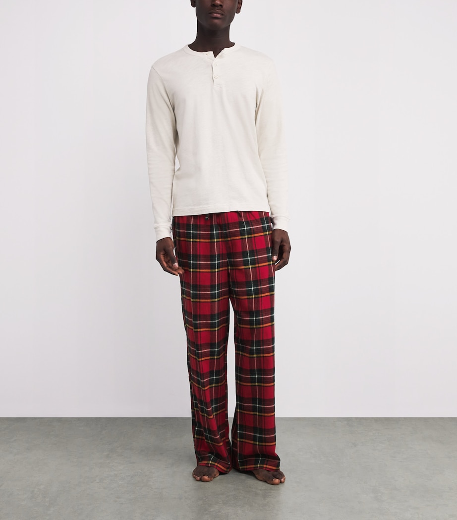 Flannel Tartan Pyjama Trousers BRICK HOLIDAY PLAID Image 2