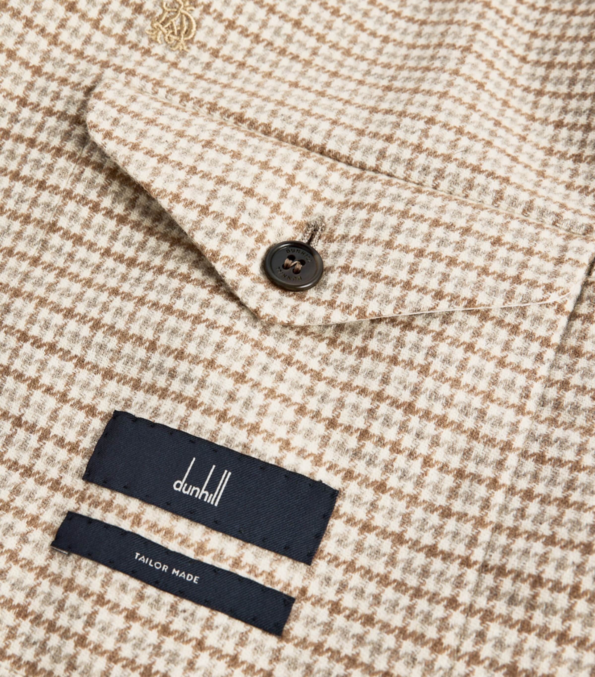 Dunhill Beige Wool Houndstooth Cavendish Single-Breasted Sports