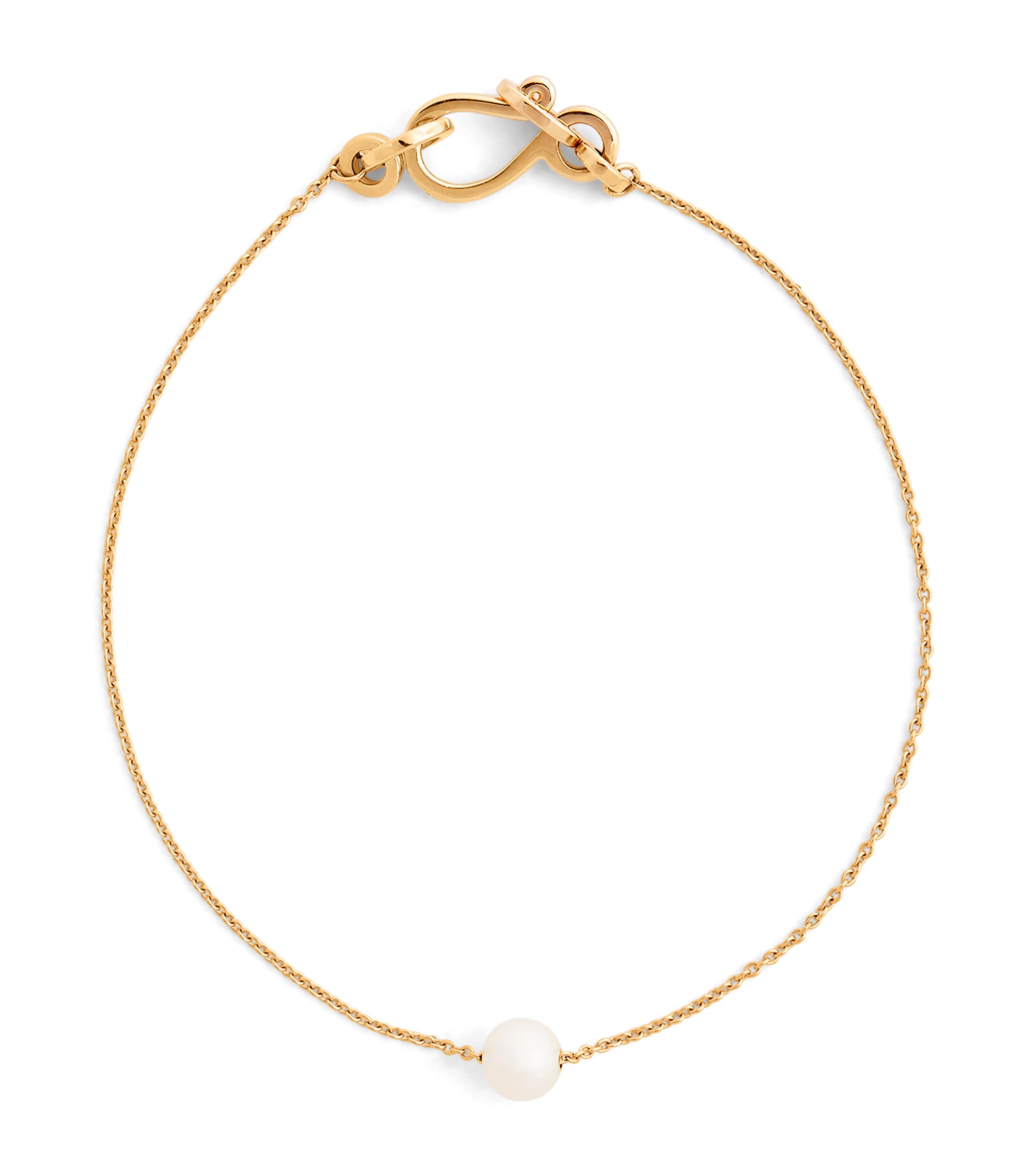 Sophie Bille Brahe Yellow Gold and Pearl Stella Bracelet | Fine Jewellery | Fine Bracelets | Chain Bracelets | Designers | Sophie Bille Brahe