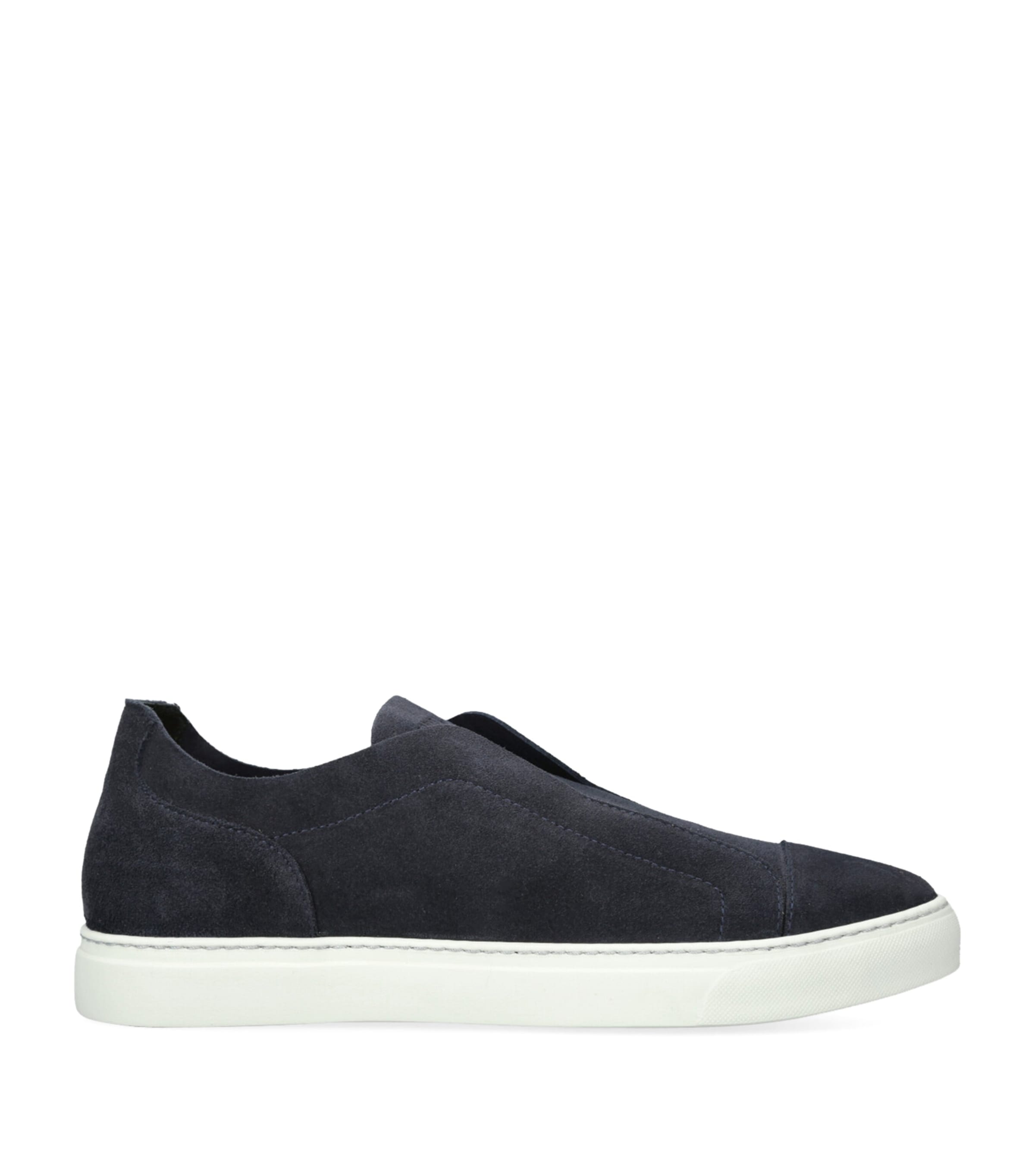 Harrys London Suede Aaron U Slip-On Sneakers | Men Shoes | Trainers | Low-Top Trainers | Slip-On Trainers | Designers | Harrys of London