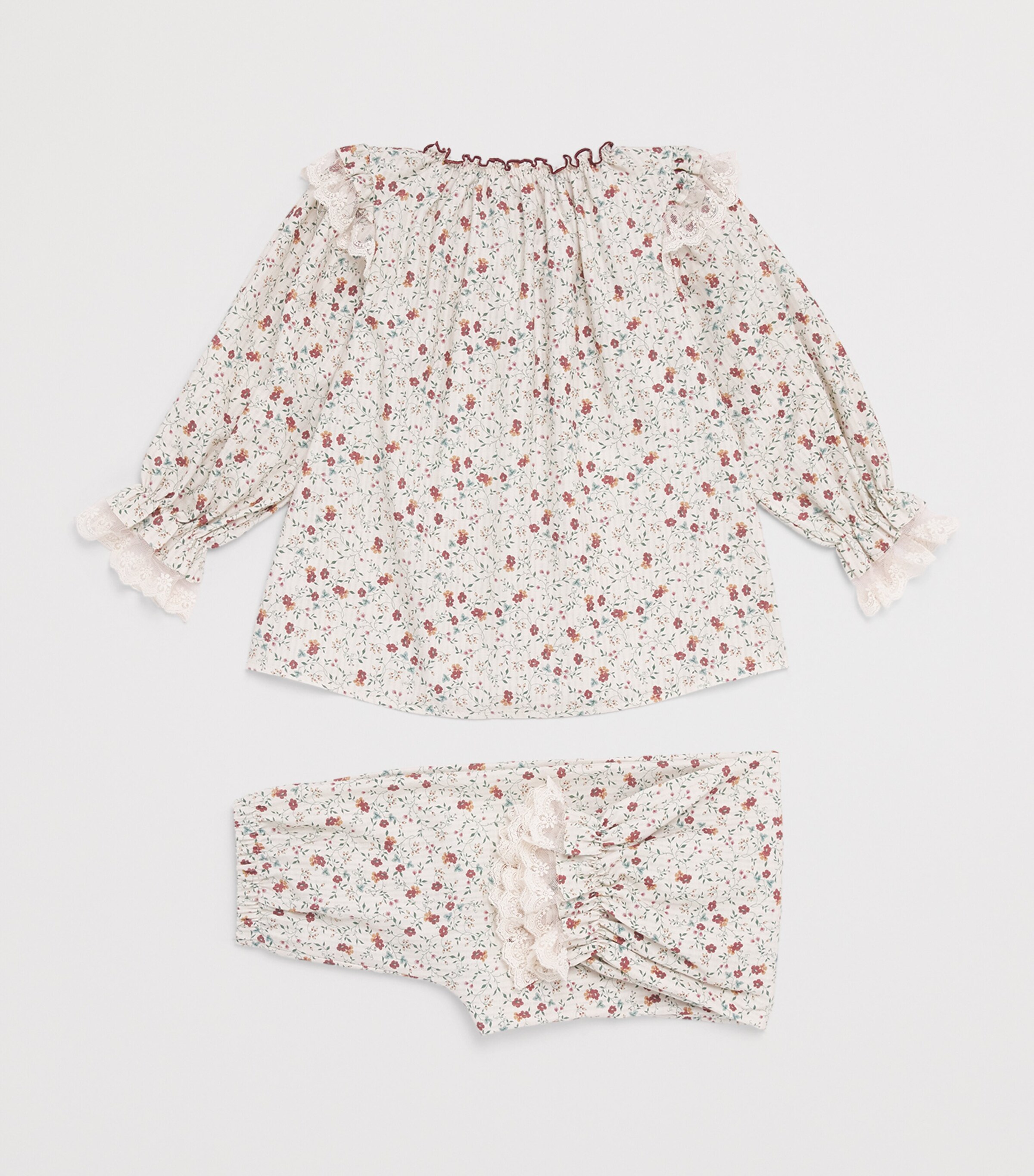 Amiki Floral Daniela Pyjama Set (2-14 Years) Vintage Flowers Image 2