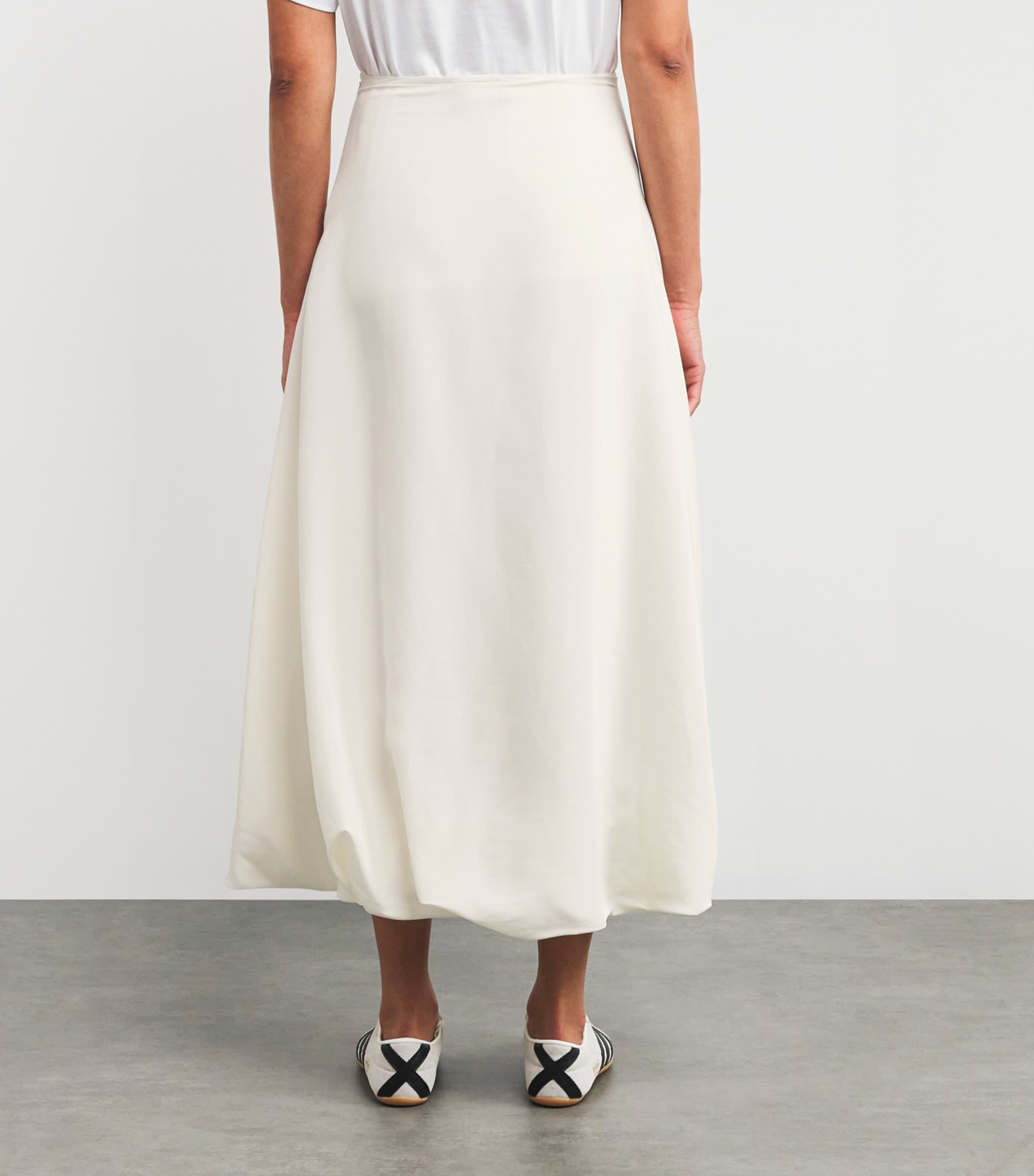 Canvas Balloon Midi Skirt WOOL WHITE Image 4