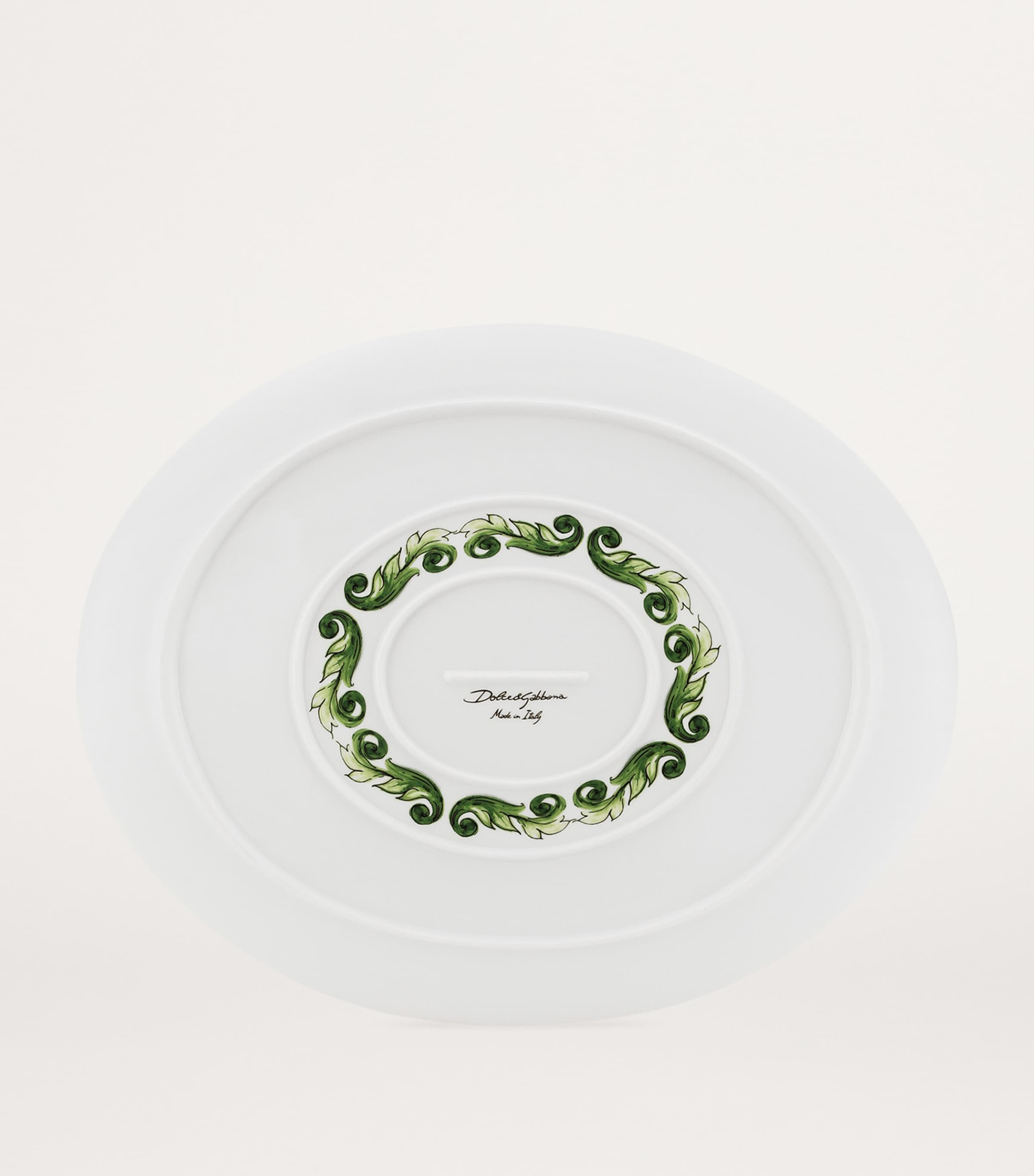 Dolce&Gabbana Casa Porcelain Majolica Serving Plate (45.5cm) Verde Maiolica Image 2