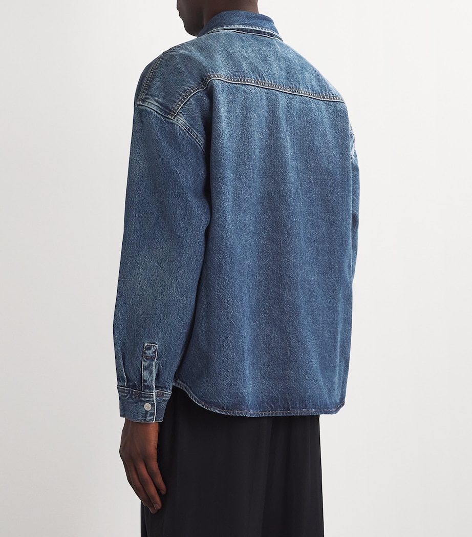 FRAME Mens Denim Overshirt Briset Image 3