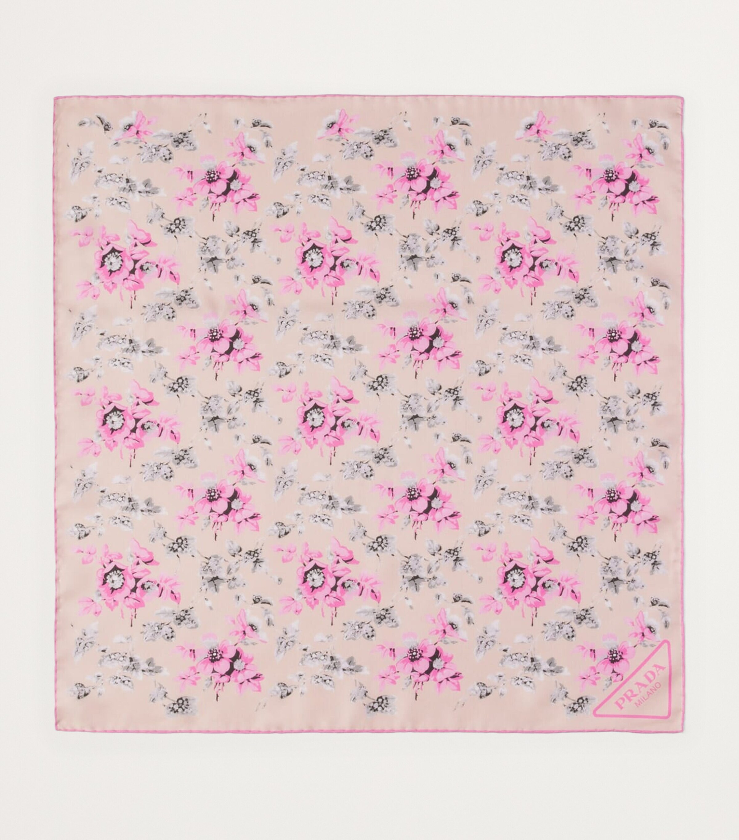 Prada Silk Floral Square Scarf Image 2