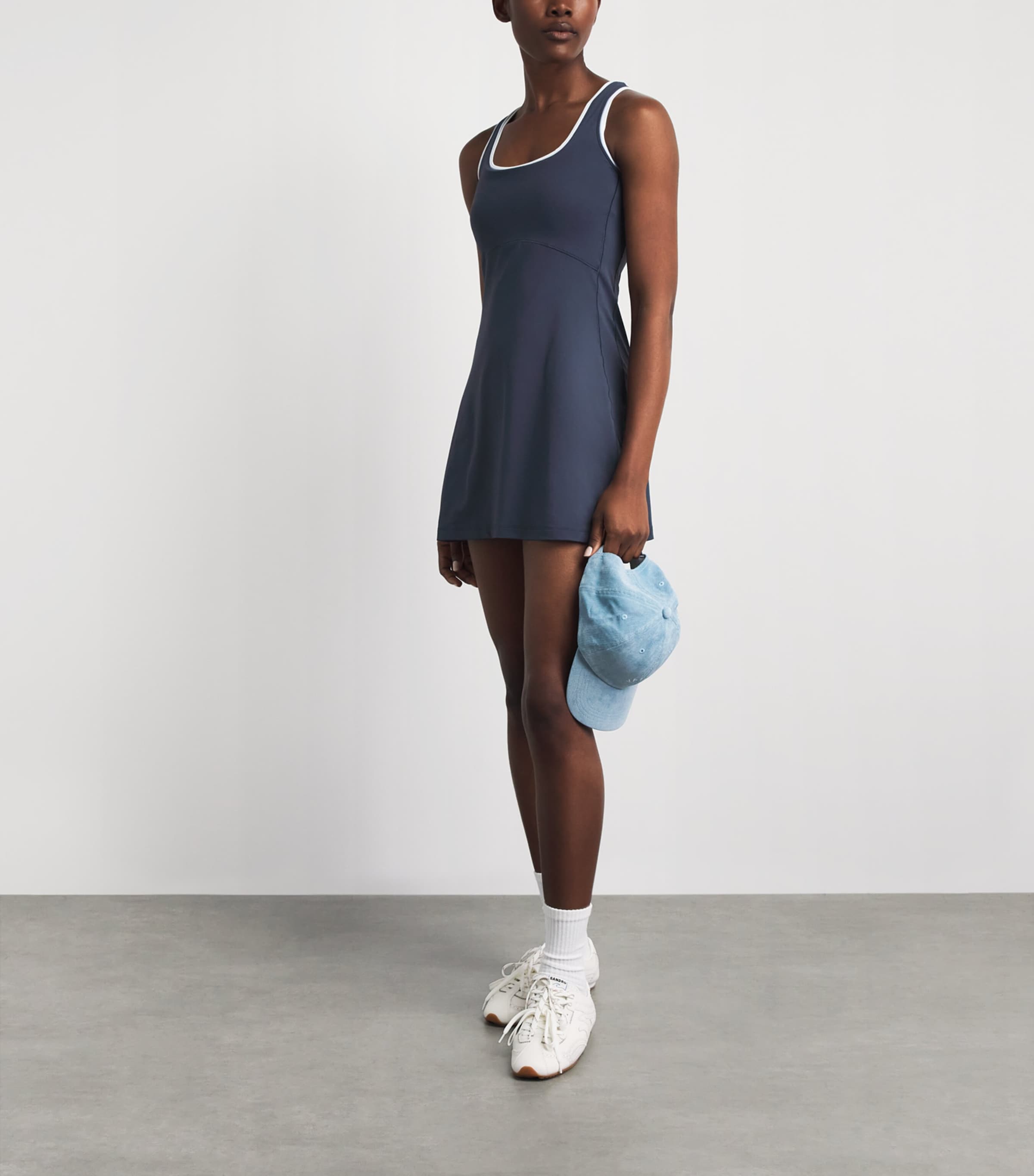 Varley Womens Ruan Court Mini Dress Blue Nights Image 2