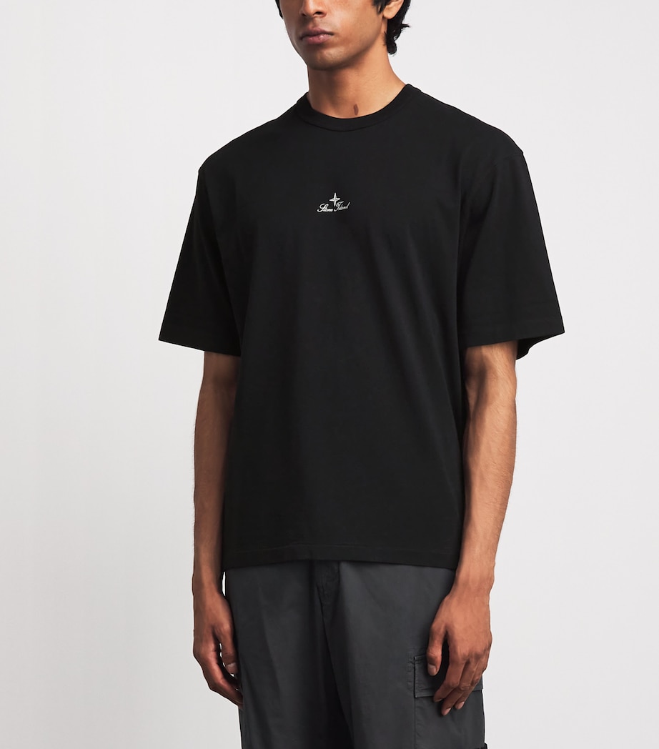 Stone Island Mens Organic Cotton Embroidered T-Shirt Image 4