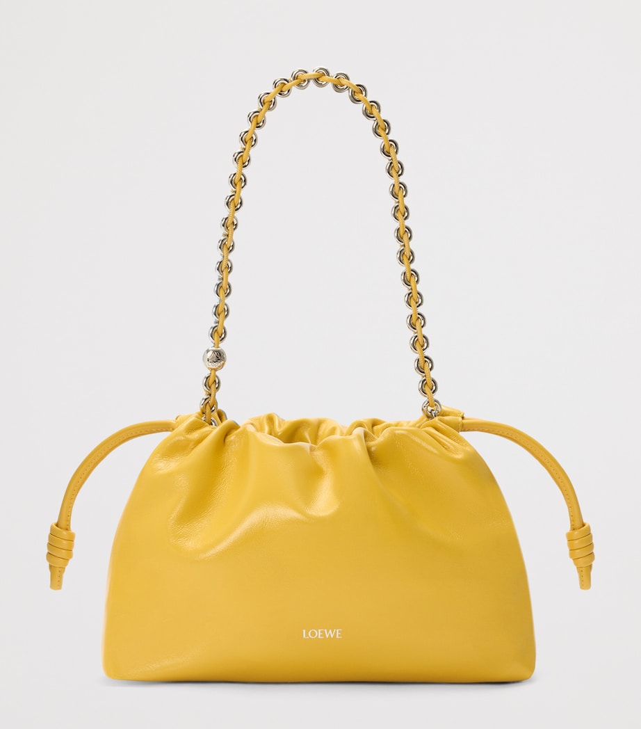 Medium Leather Flamenco Shoulder Bag YELLOW Image 2