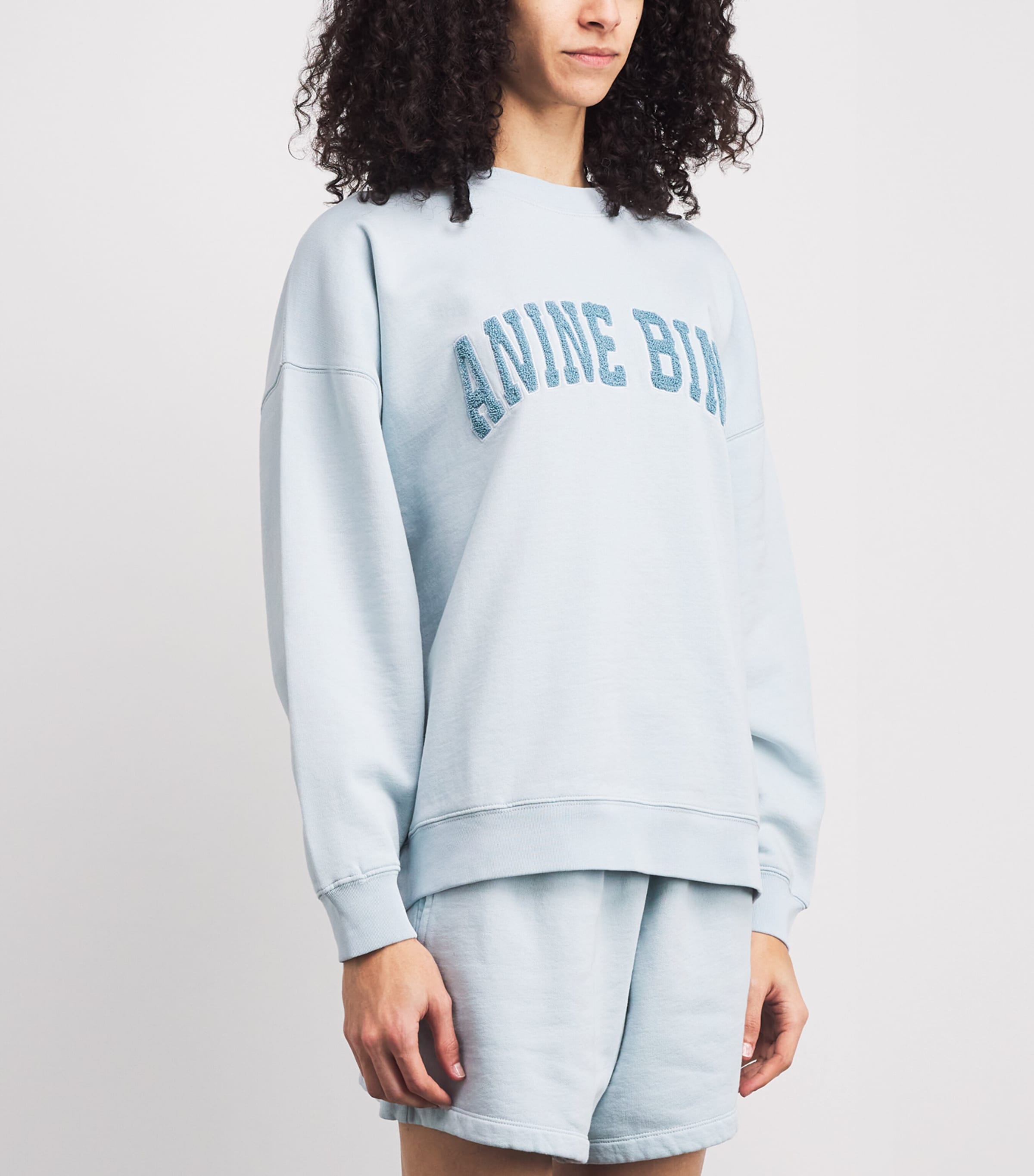 Cotton Logo Miles Sweatshirt  PALE BLUE Image 3