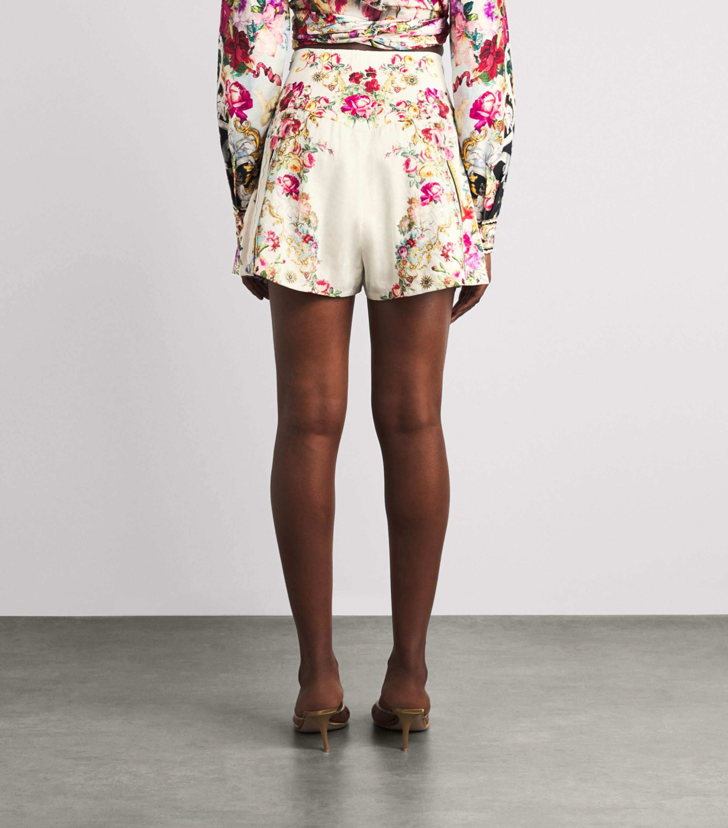 Camilla Womens Linen-Silk Embellished Shorts Torero Libertine Image 5