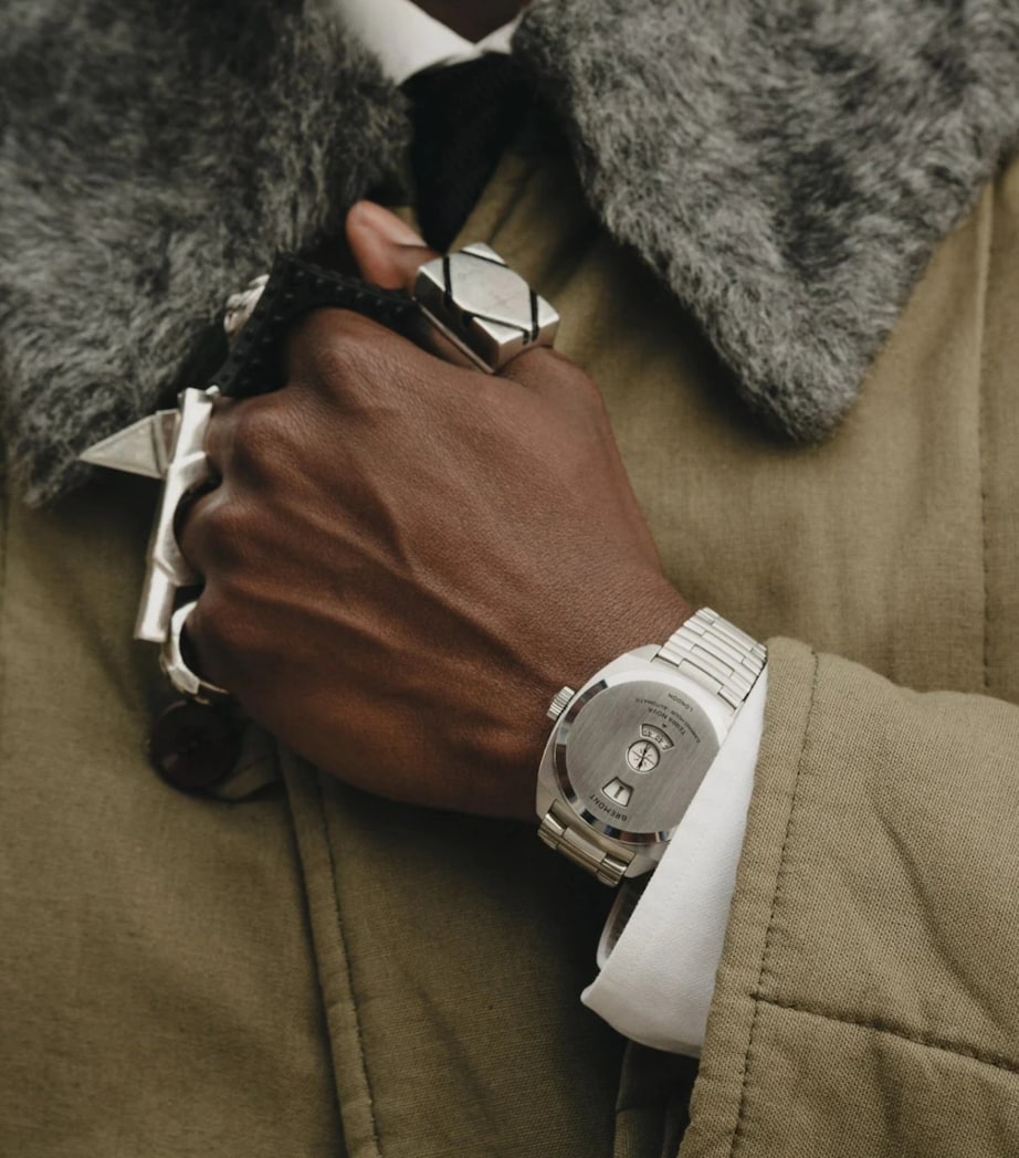 Stainless Steel Terra Nova Jumping Hour Watch 38mm STEEL Image 7