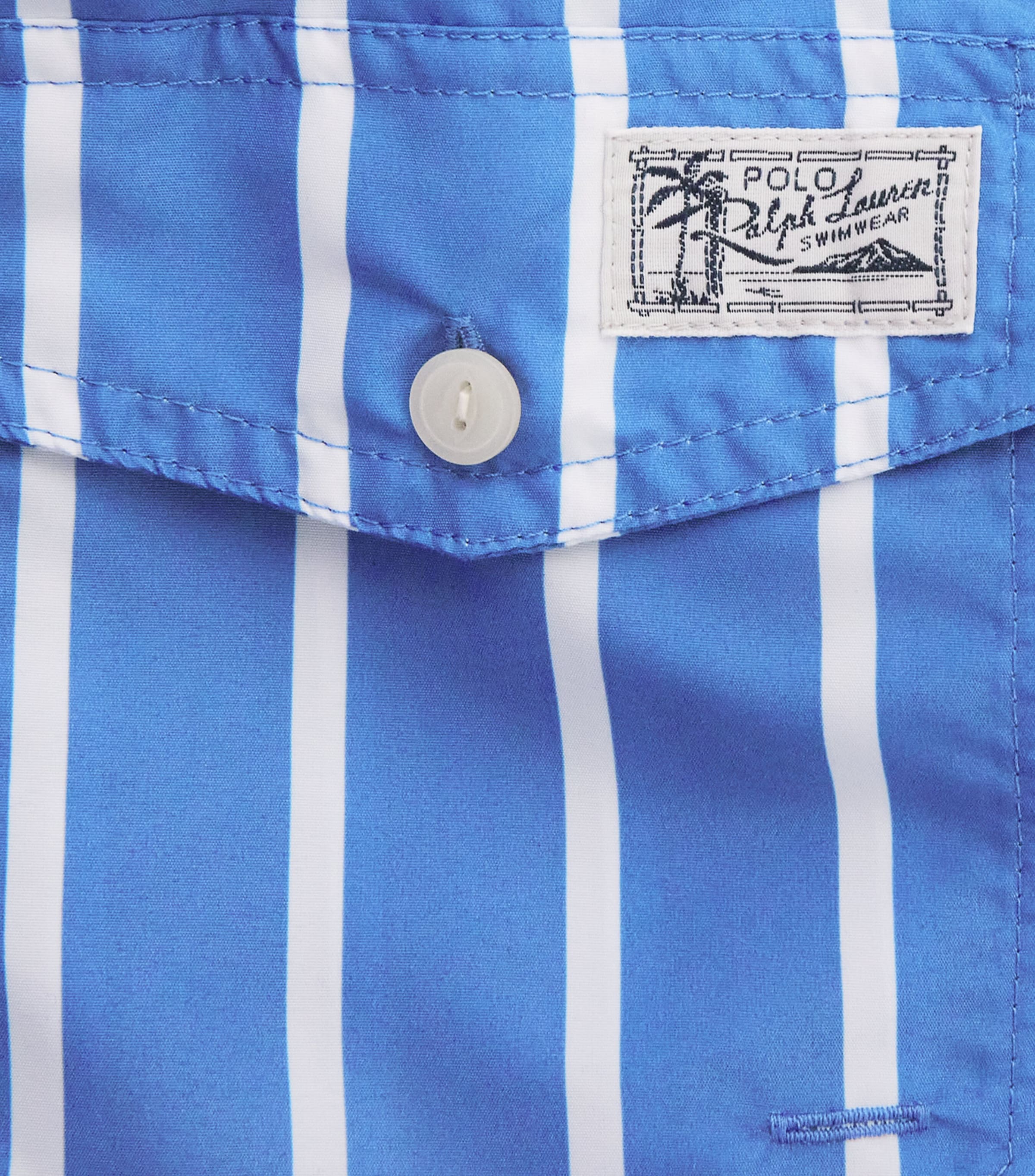 Polo Ralph Lauren Mens Stripe Traveller Swim Shorts Blue Vricl Wde Strpe Image 5