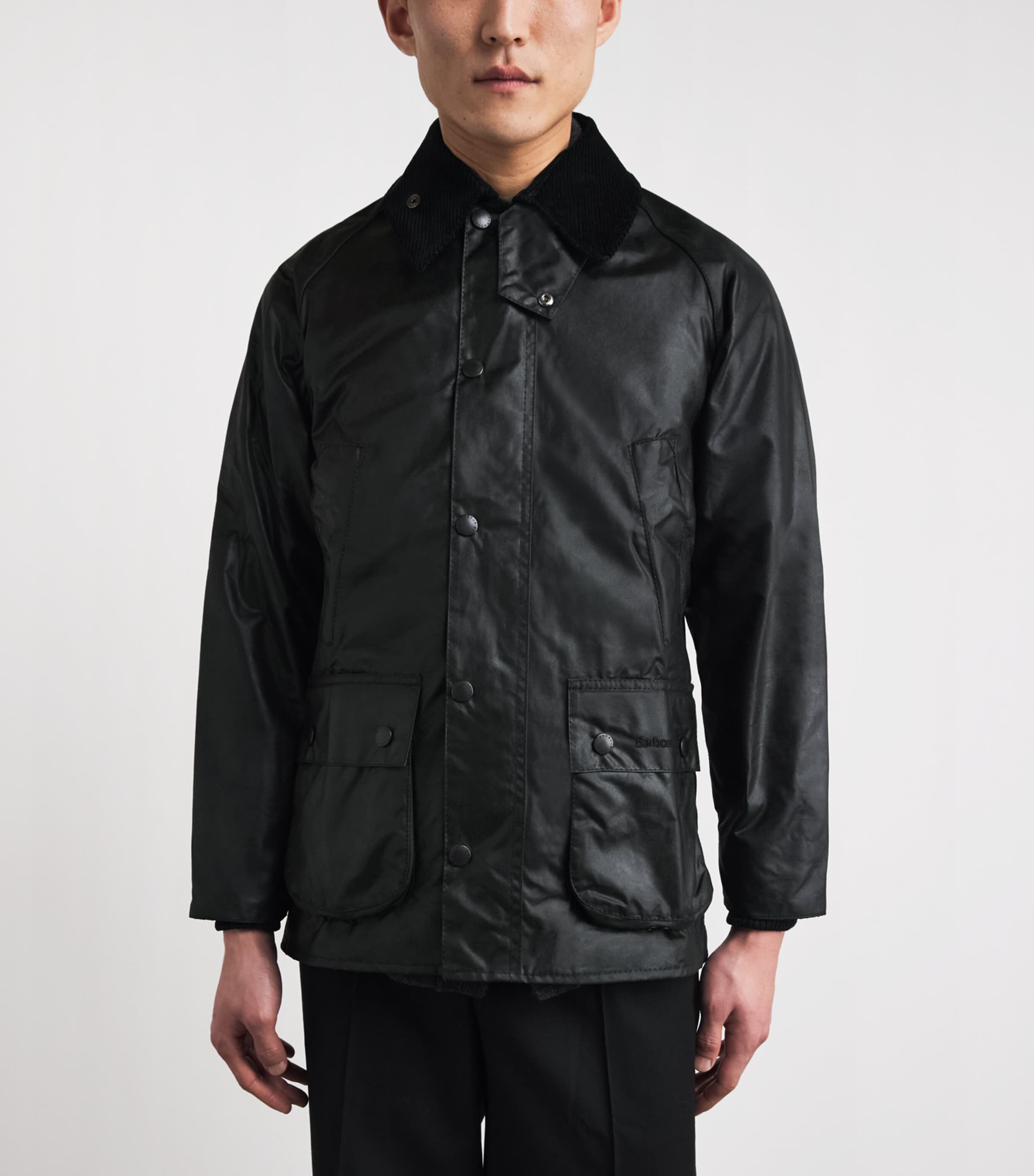 Waxed Bedale Jacket BLACK Image 4