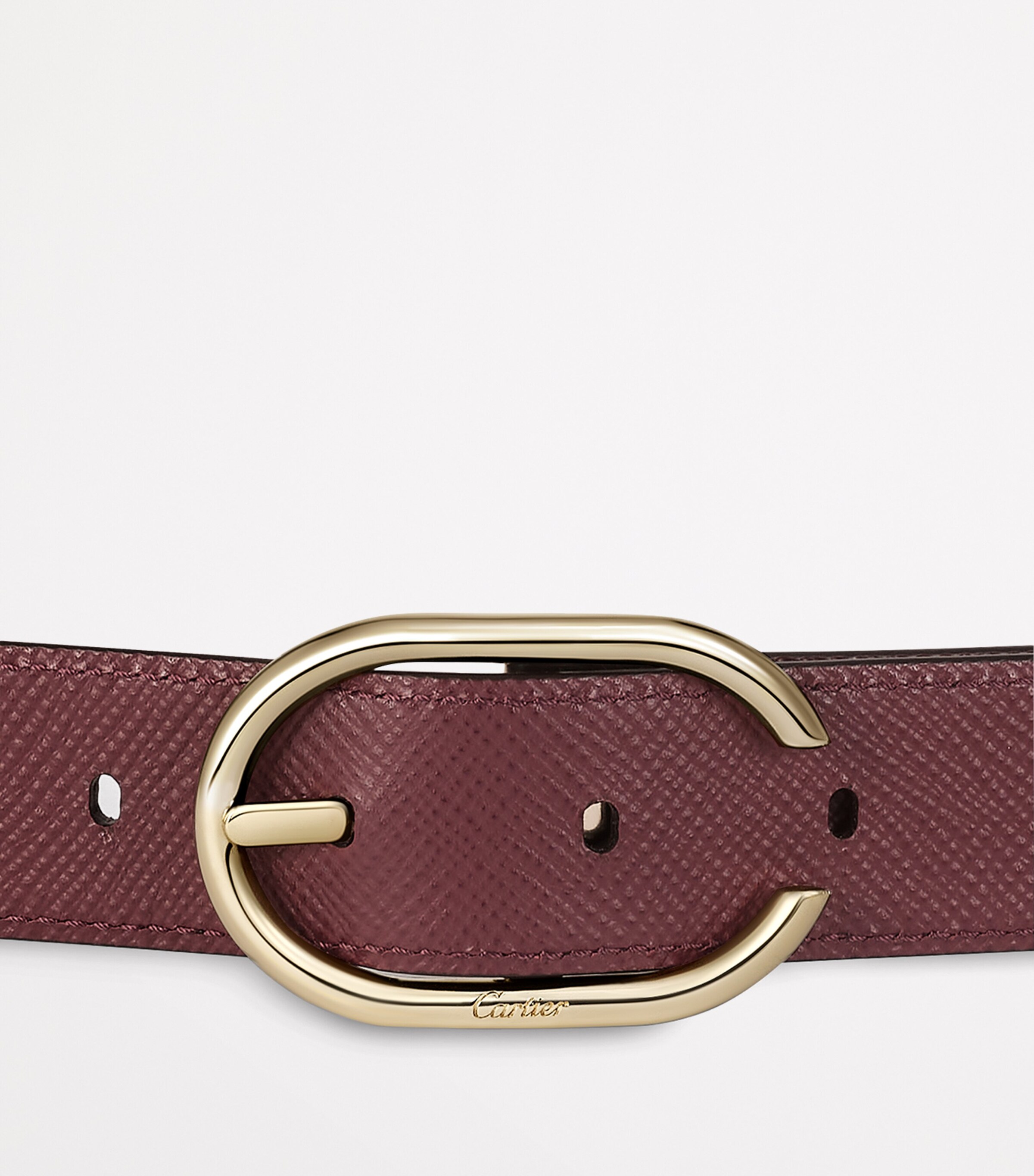 Leather Reversible C de Cartier Belt BLACK/BURGUNDY Image 5