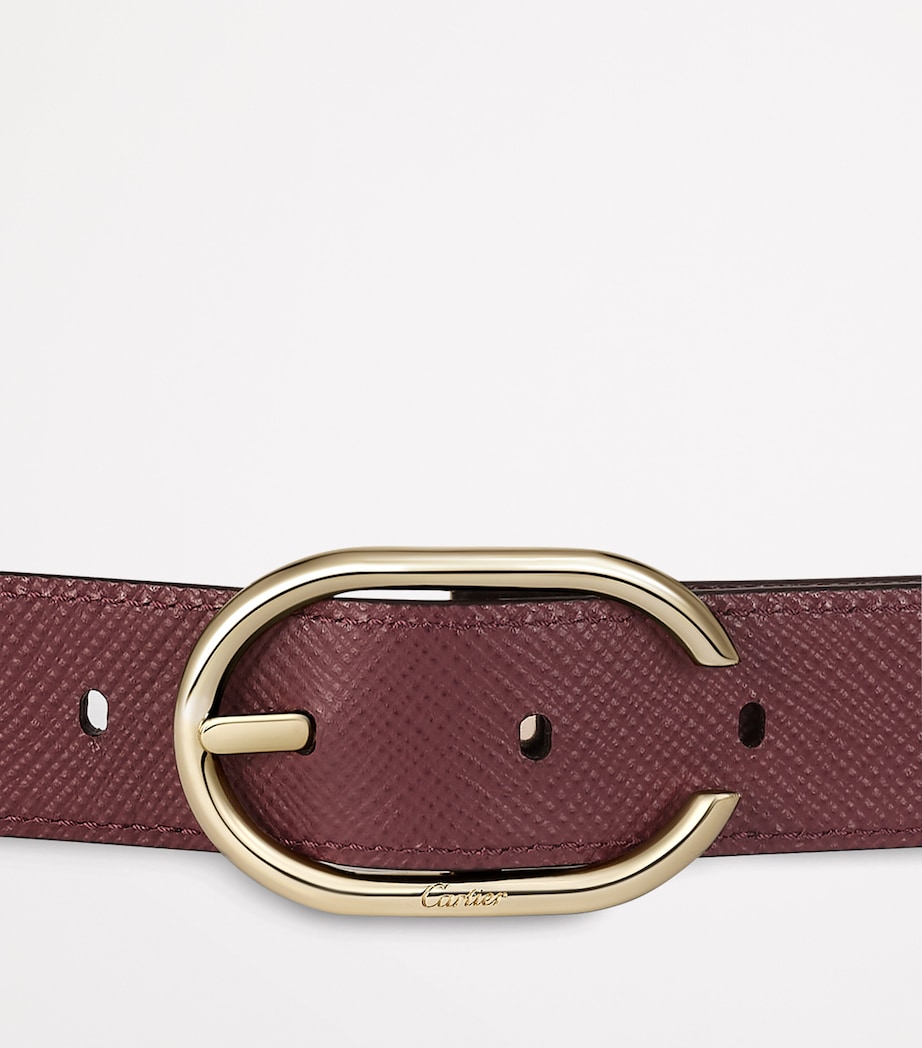 Leather Reversible C de Cartier Belt BLACK/BURGUNDY Image 5