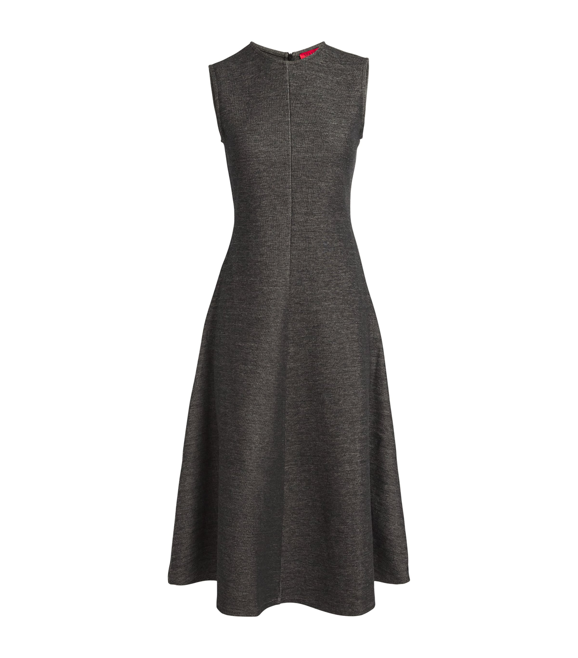 Max & Co Stretch Cotton Jersey Midi Dress In Black