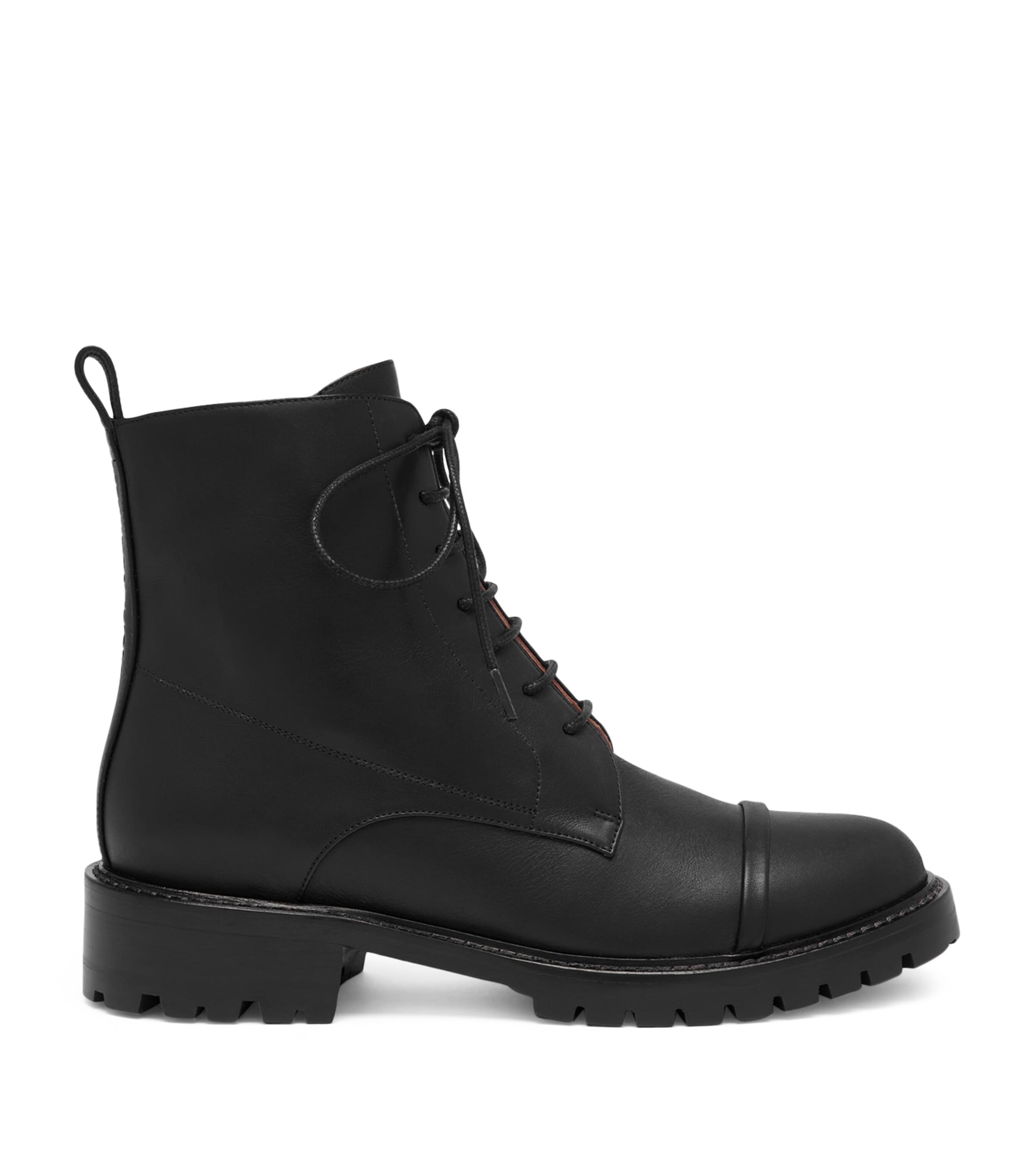 Malone Souliers Bryce 30 Patent-trimmed Leather Ankle Boots In Black