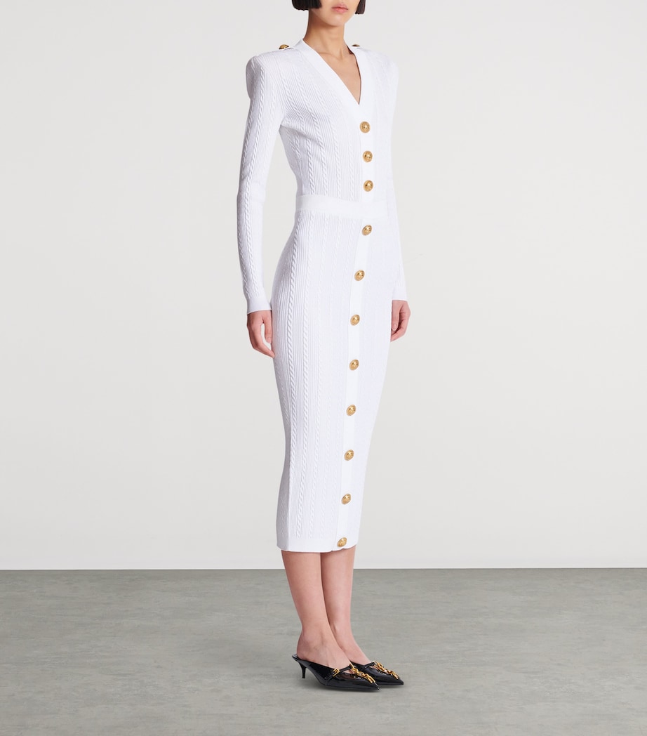 Cable-Knit Midi Skirt 0FA BLANC Image 2