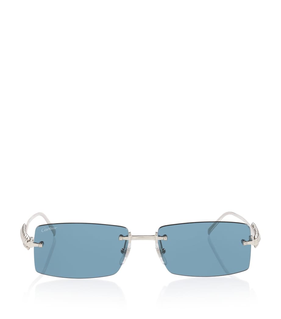 Cartier Clash de Cartier Rectangle Sunglasses Silver Image 1