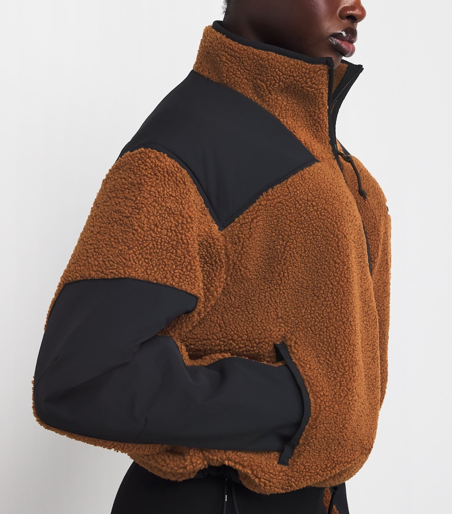 Teddy Boxy Zip-Up Jacket CHAI Image 6