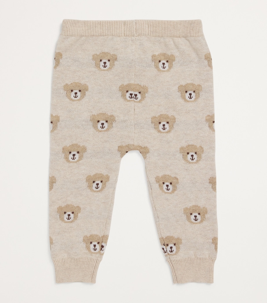 Harrods Organic Cotton Henry Bear Trousers (0-24 Months) Beige Image 2