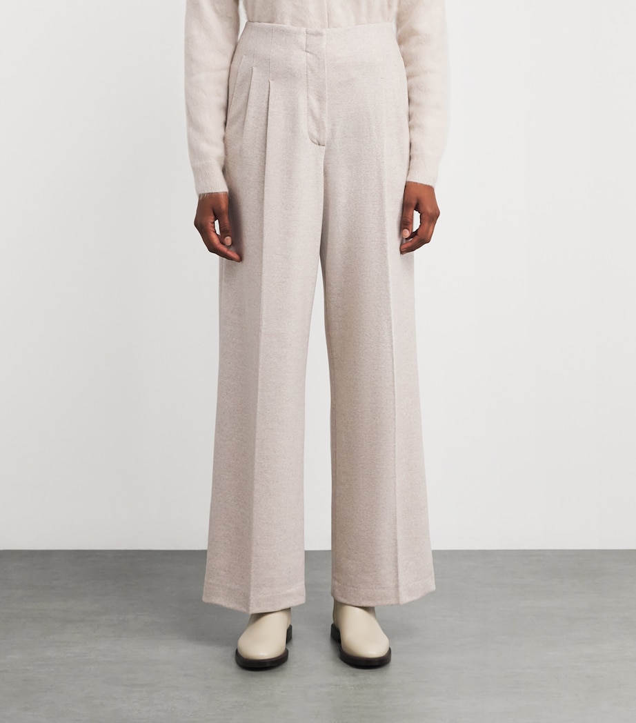 Wool Laine Uni Trousers 1145 ALABASTER Image 3