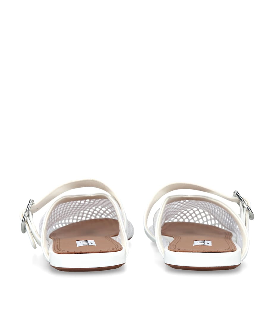 Alaïa Patent Leather Fishnet Mules White Image 2