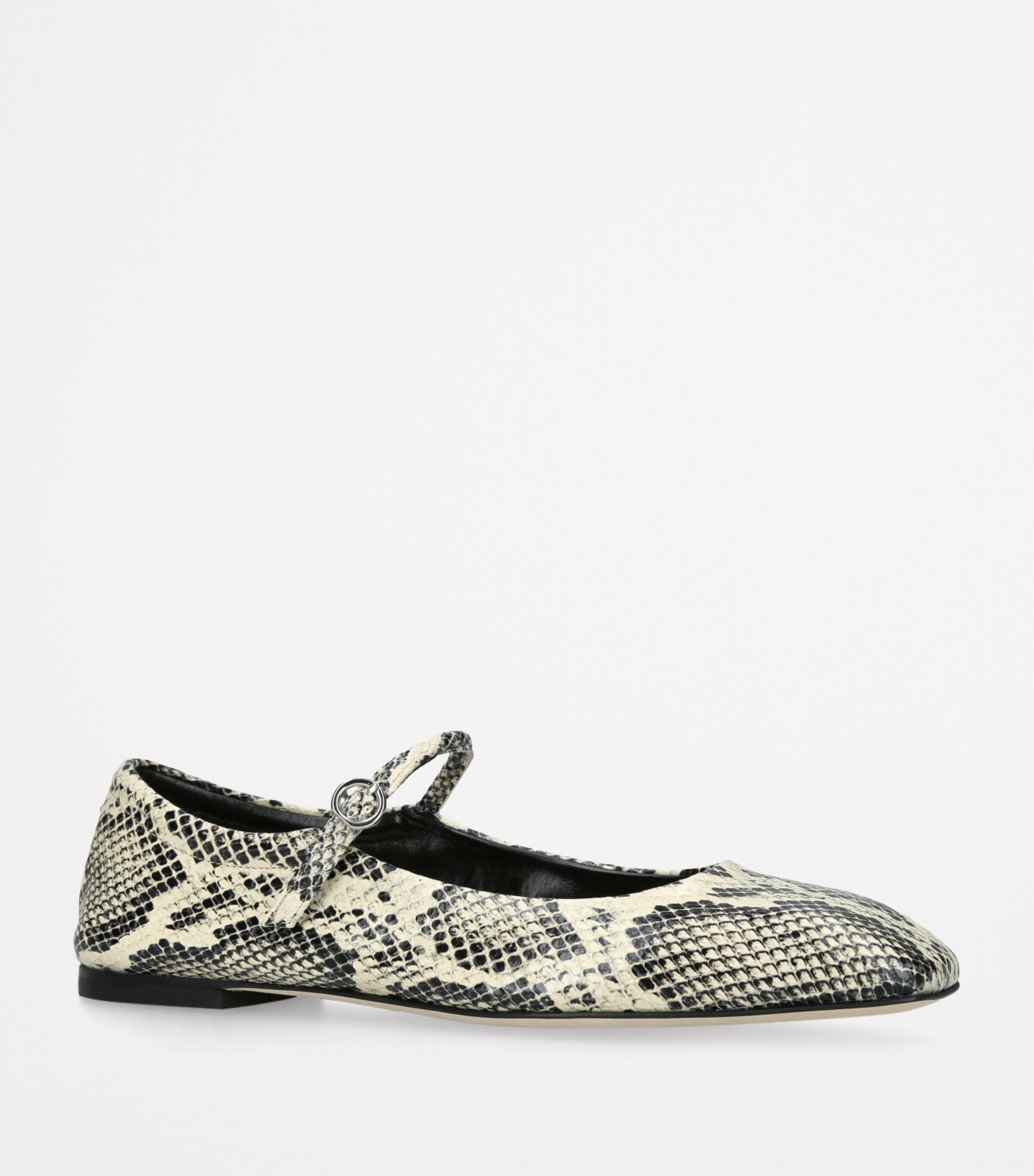Leather Snake Print Uma Mary Janes BLK/GREY Image 3