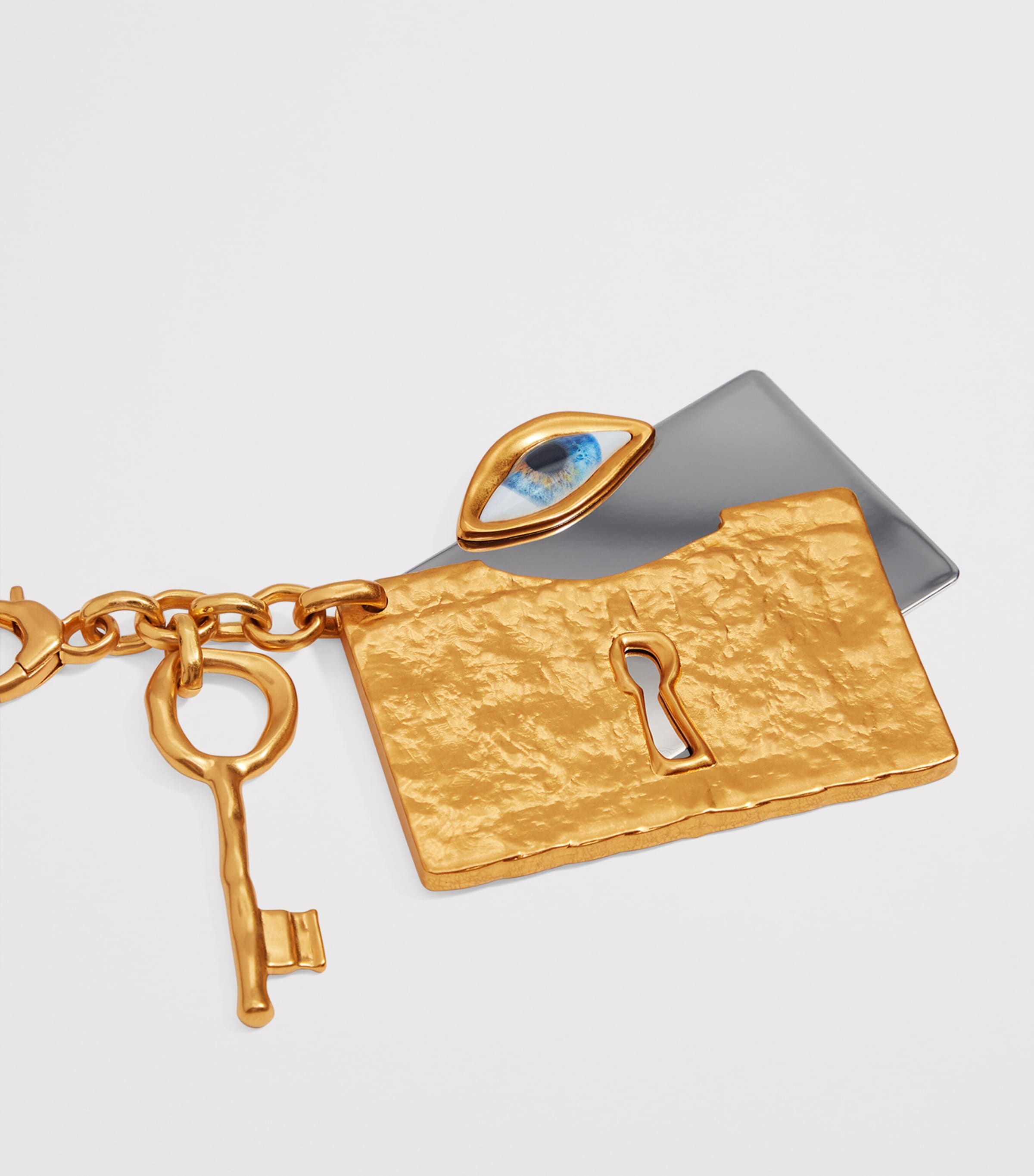 Padlock Eye Keychain 001 GOLD Image 4