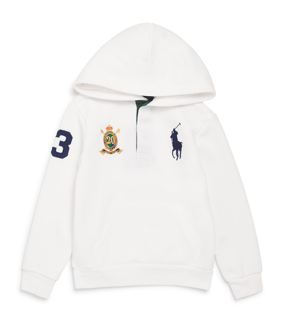 Cotton 20th Anniversary Crest Hoodie (6-14 Years) WHT/NAVY P Image 1