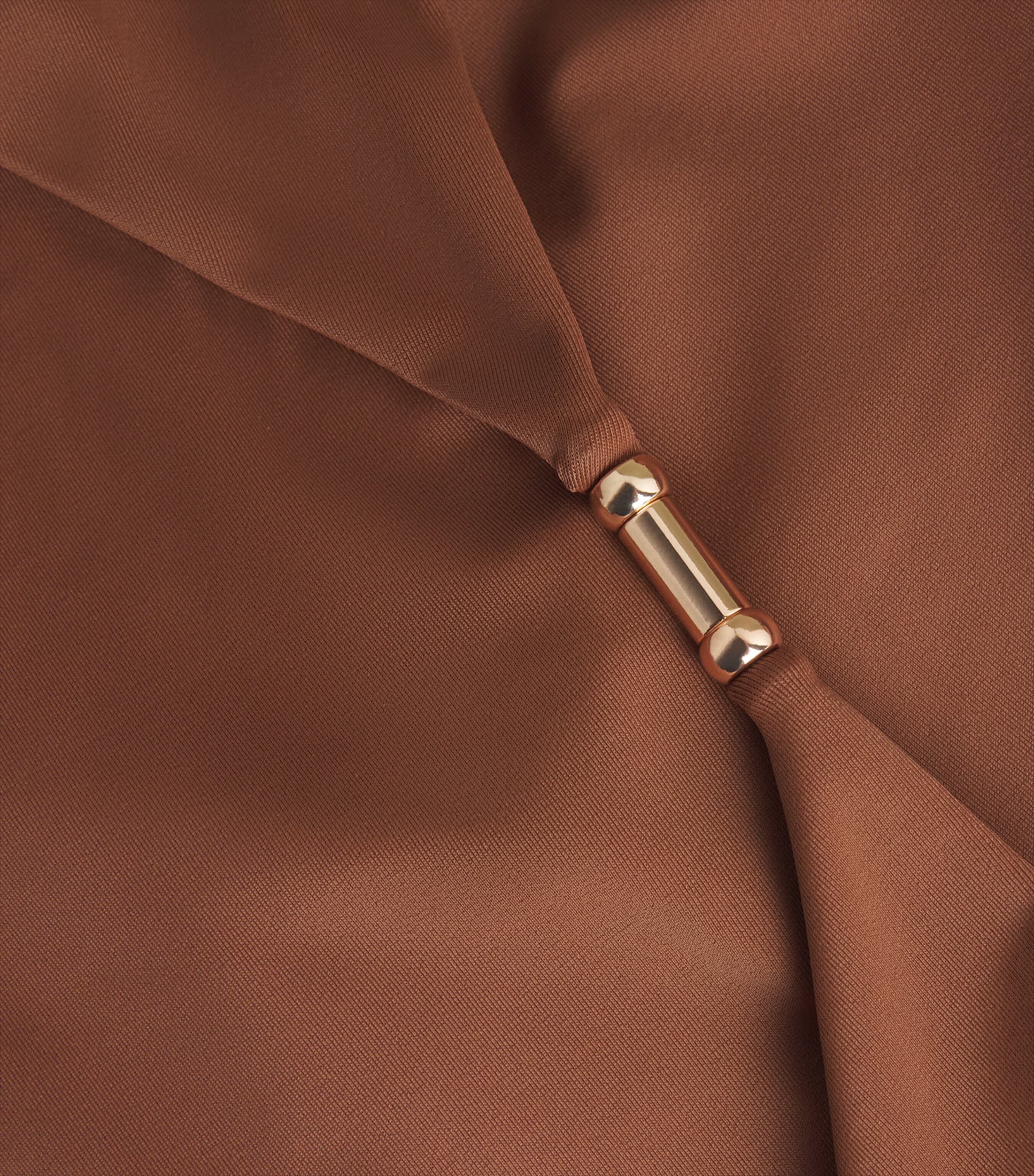 Devon Windsor Womens Draped Evalina Bikini Briefs Umber Image 4