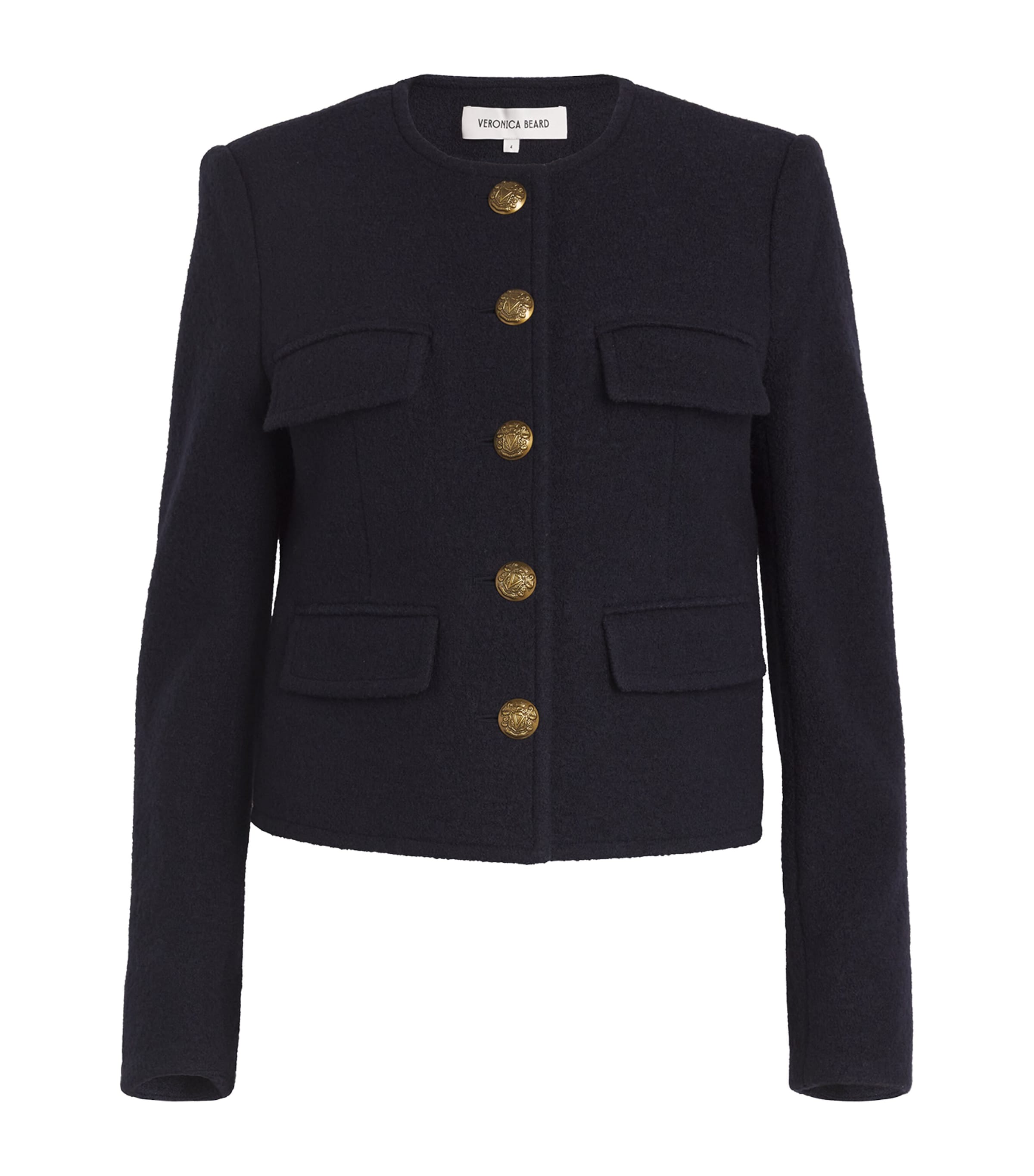 Veronica Beard Virgin Wool Leslie Blazer In Navy