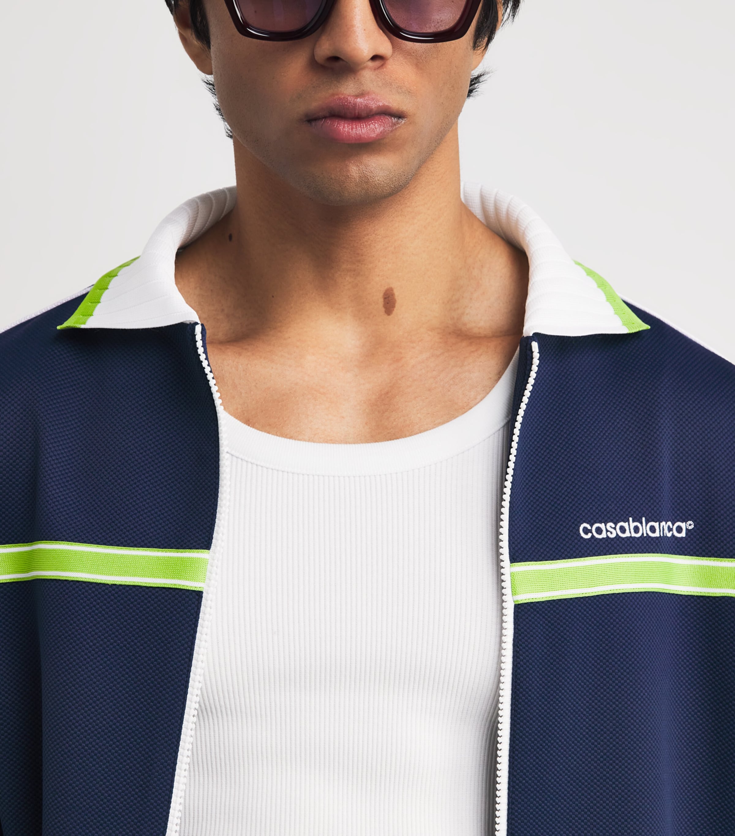 Piqué Track Jacket PALE BLUE / WHITE Image 6