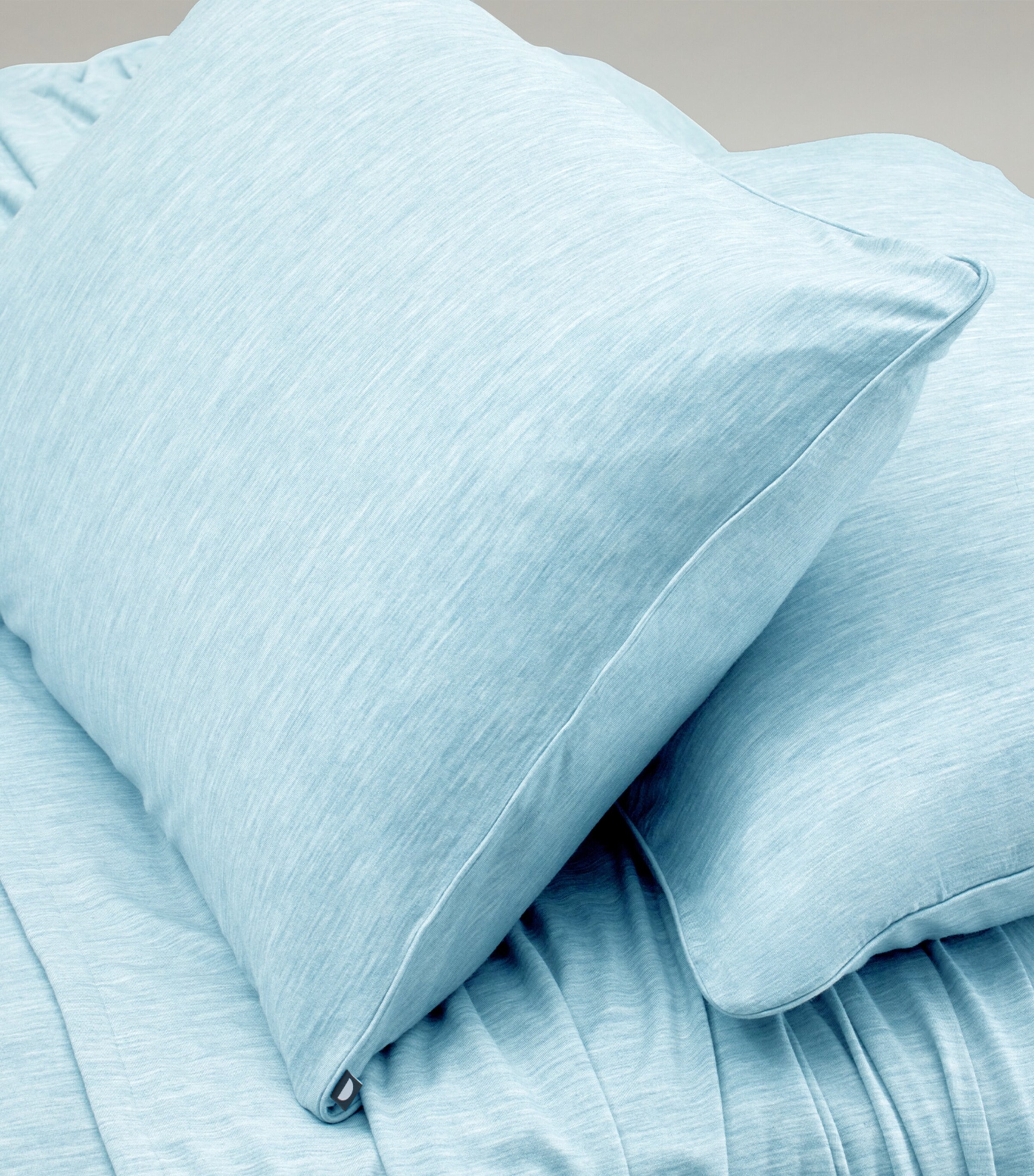 SHLEEP Merino-Bamboo Jersey Pillowcases (Set of 2) Cloudless Blue Image 2