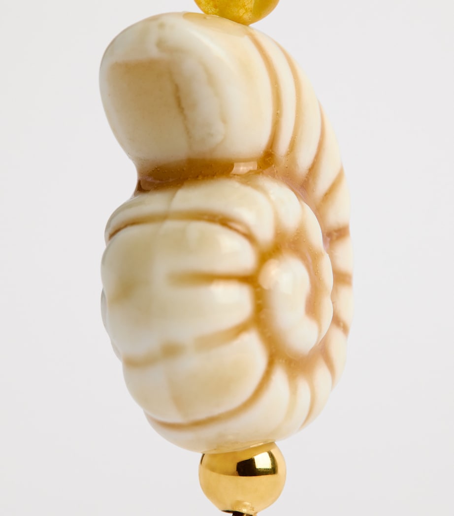 Anni Lu Gold-Plated Seaside Earrings Caramel Cream Image 5