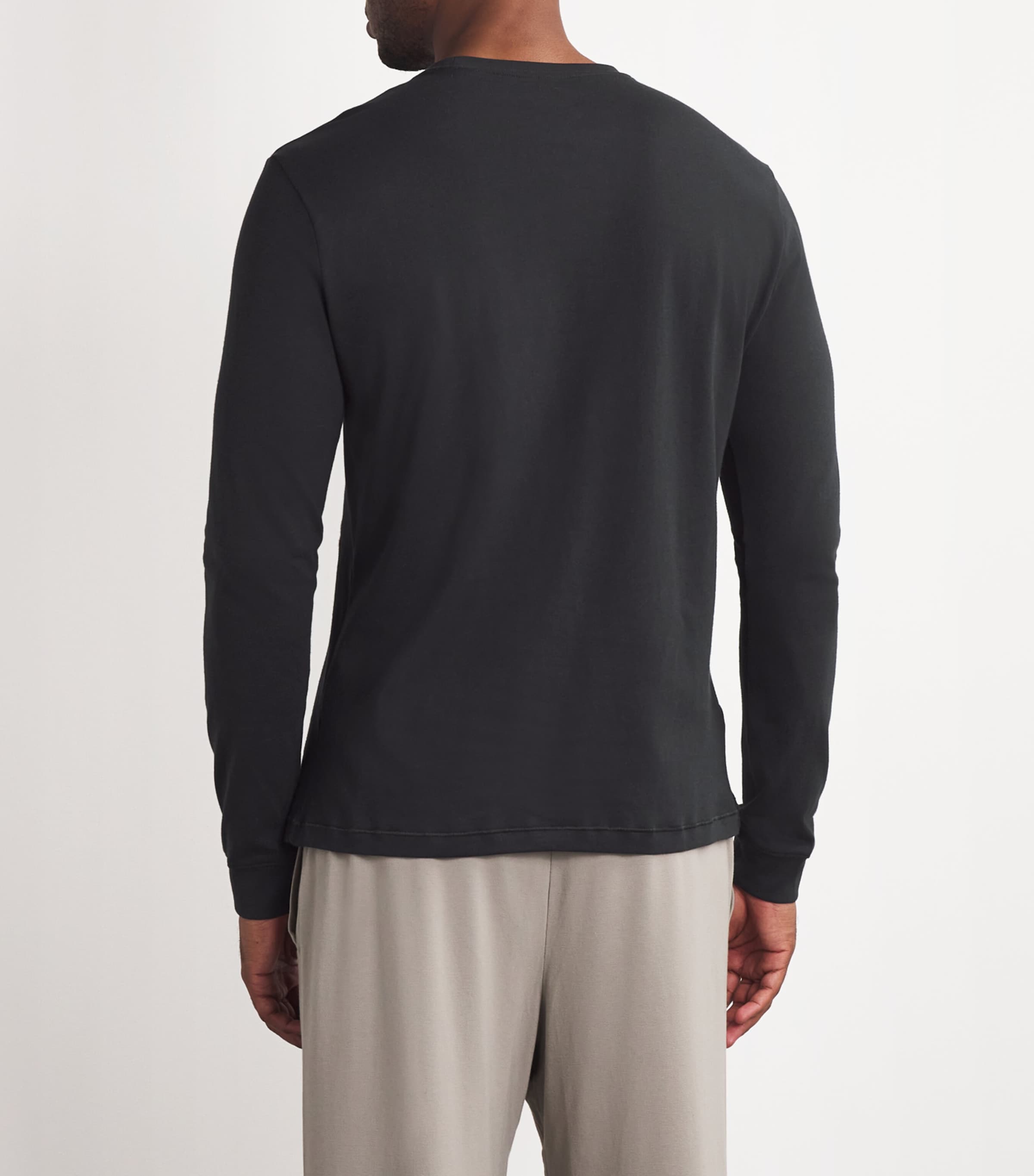 Cotton Long-Sleeve T-Shirt ONYX Image 4