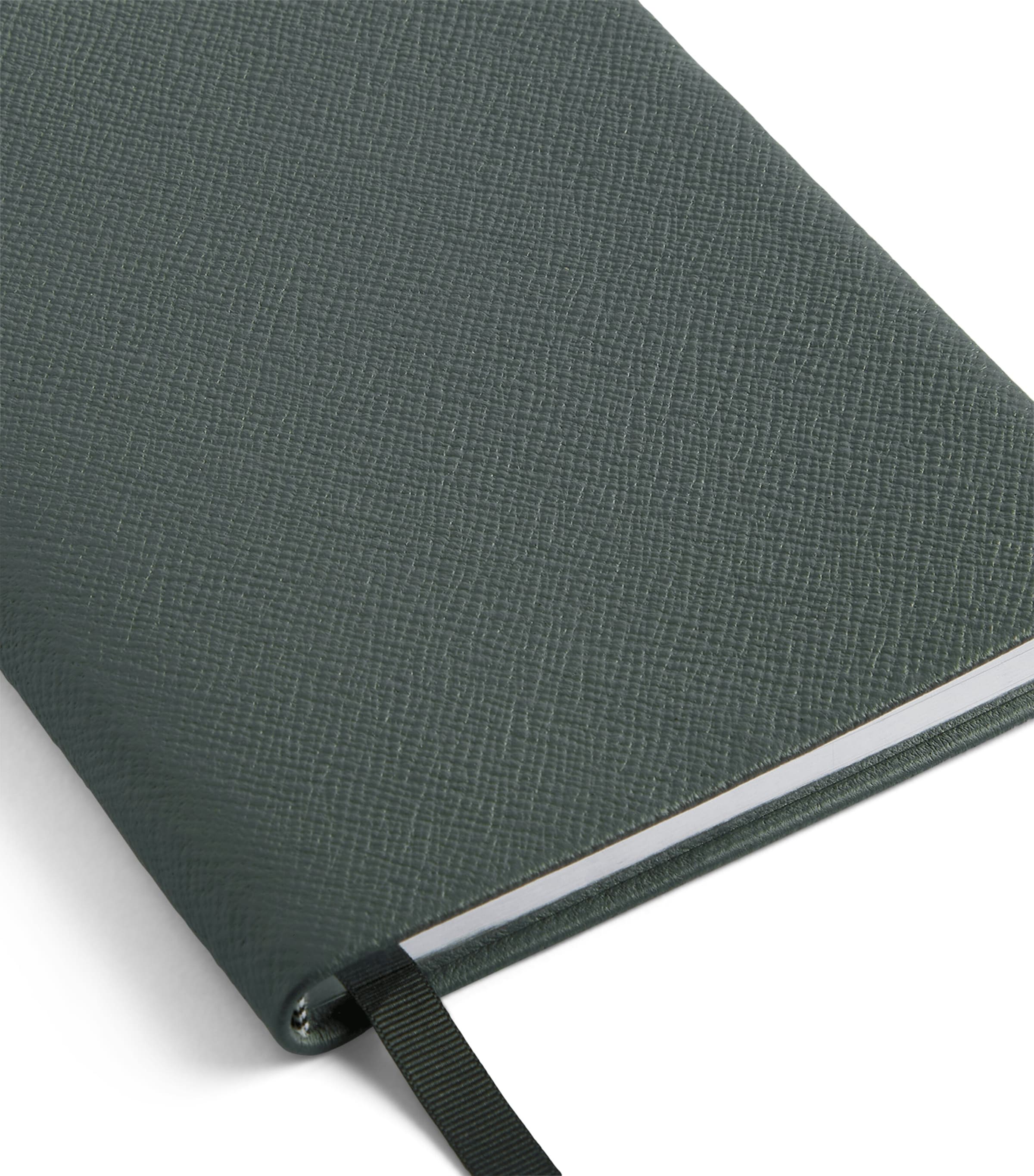 Smythson Leather Soho Notebook Slate Green Image 2