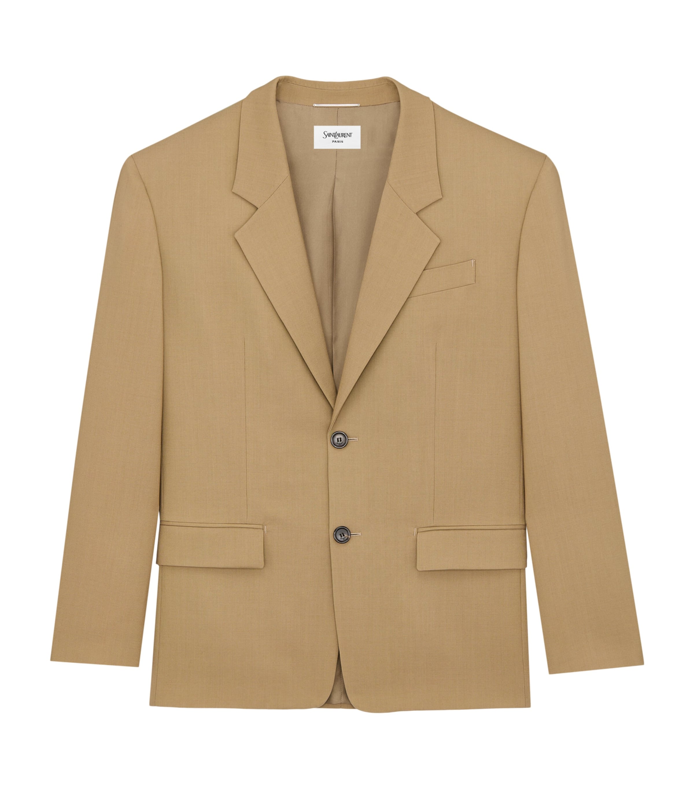 Saint Laurent Mens Wool-Mohair Single-Breasted Blazer Image 1