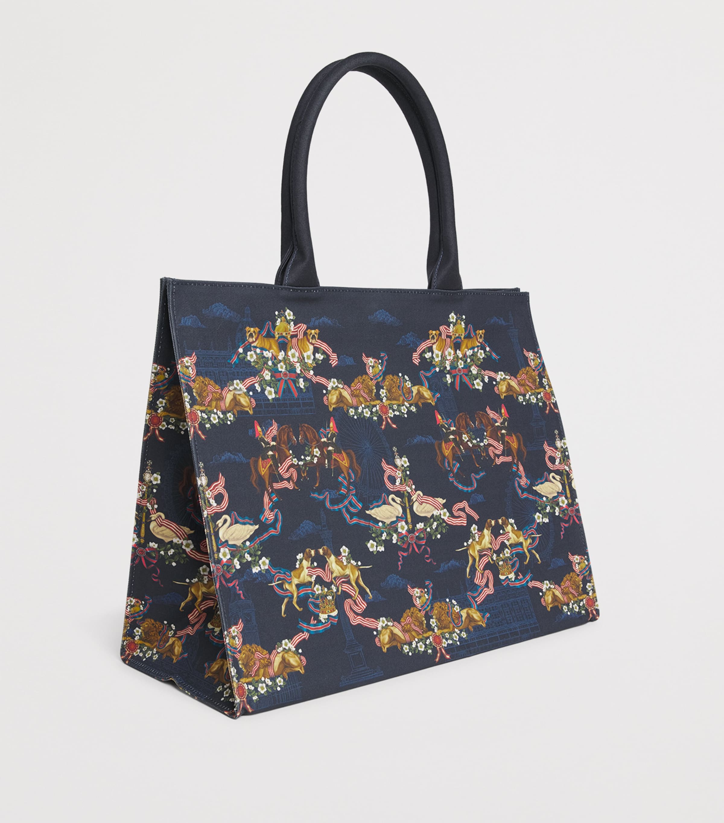 Harrods Large Great British Tote Bag Navy Image 2