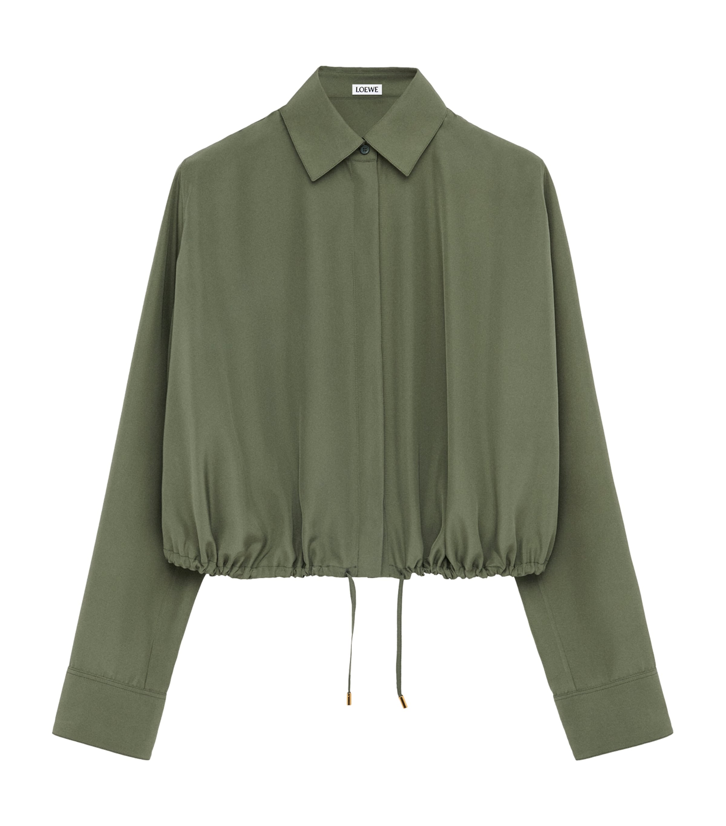 Silk Balloon Shirt KHAKI GREEN Image 1