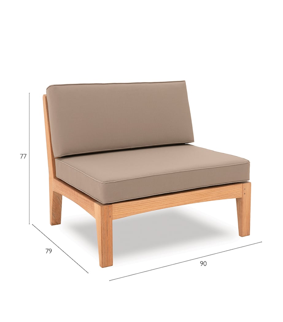 Indian Ocean Cove Modular Outdoor Centre Lounge Chair Taupe Image 5