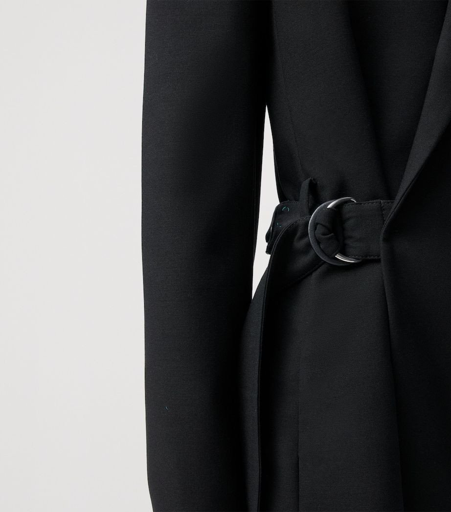 Wool Draped Blazer BLACK Image 5